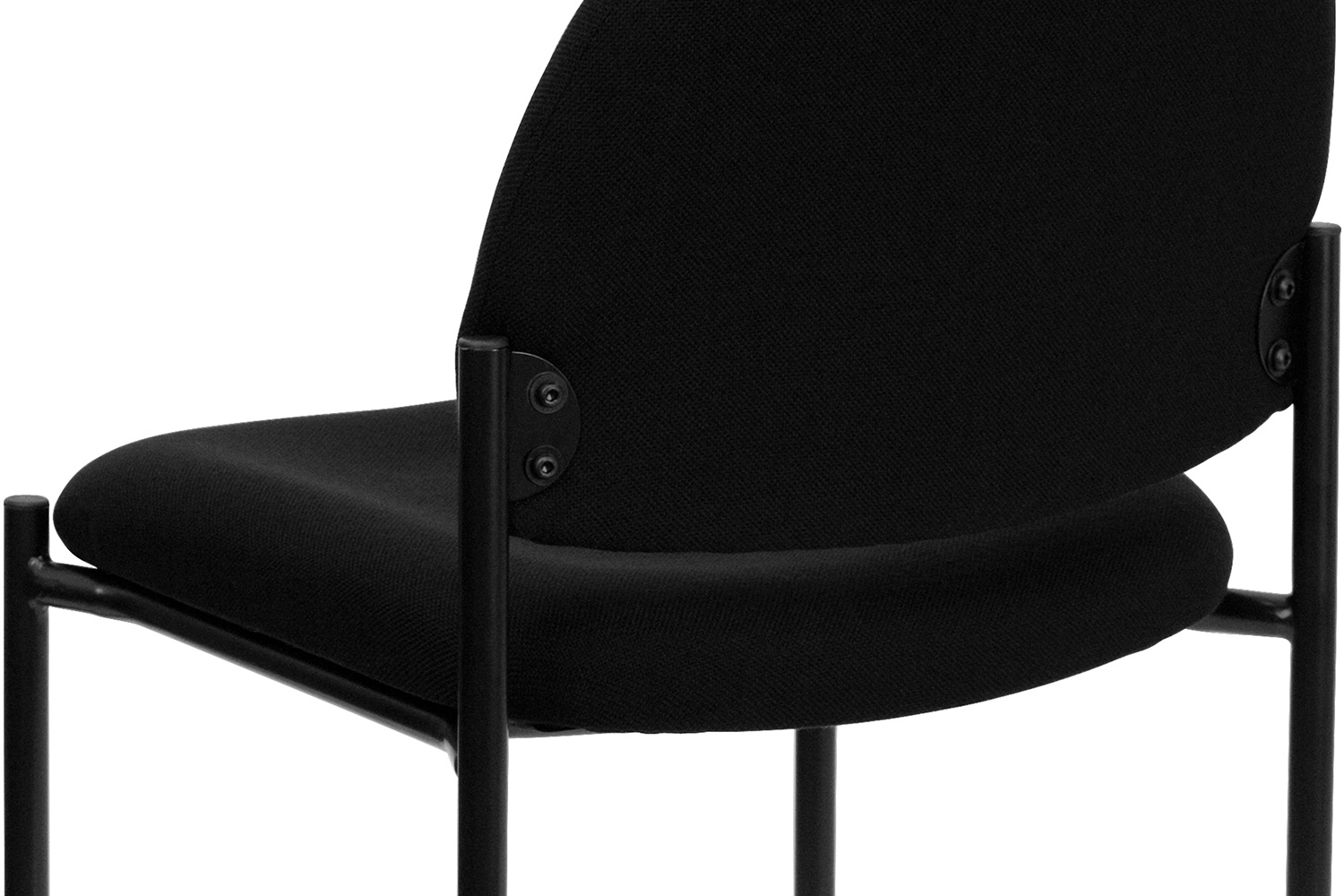 BLNK Tania Comfort Fabric Stackable Steel Side Reception Chair - Black