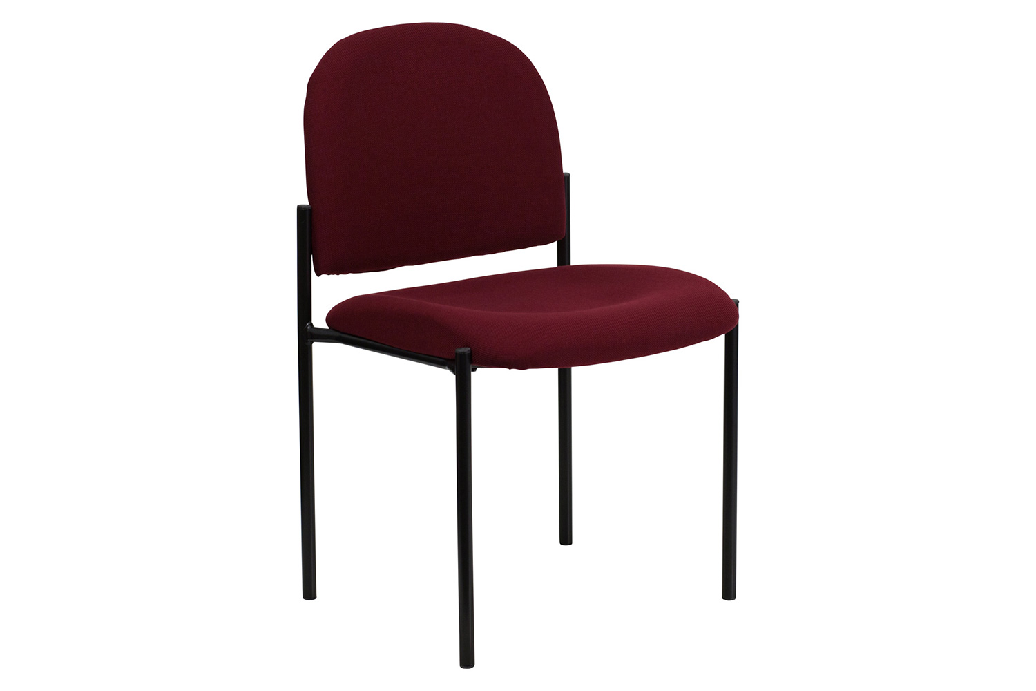 BLNK Tania Comfort Fabric Stackable Steel Side Reception Chair - Burgundy