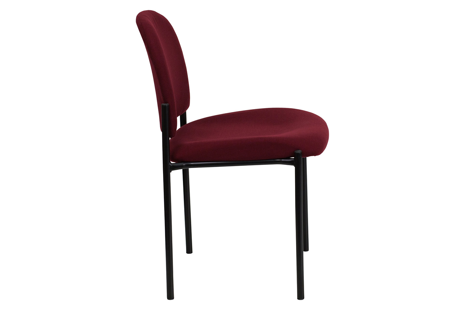 BLNK Tania Comfort Fabric Stackable Steel Side Reception Chair - Burgundy