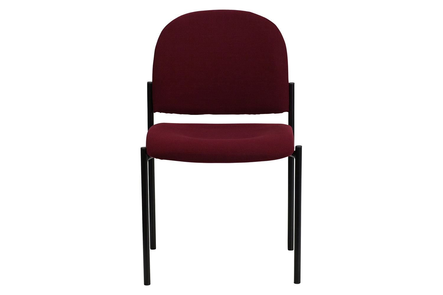 BLNK Tania Comfort Fabric Stackable Steel Side Reception Chair - Burgundy