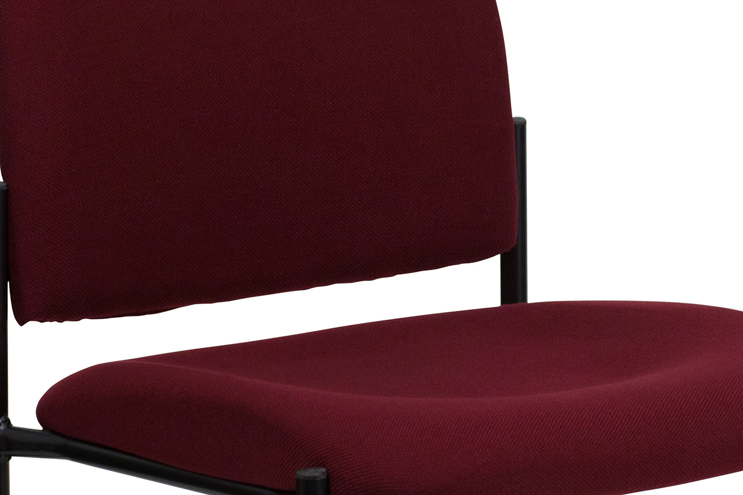BLNK Tania Comfort Fabric Stackable Steel Side Reception Chair - Burgundy