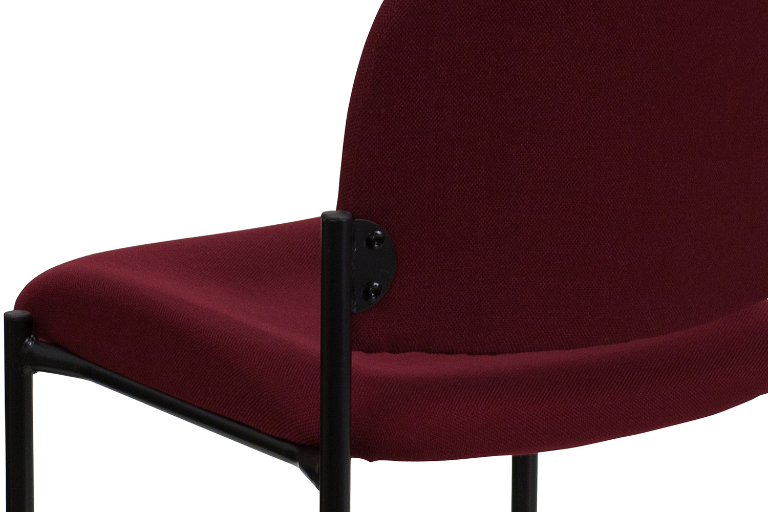BLNK Tania Comfort Fabric Stackable Steel Side Reception Chair - Burgundy