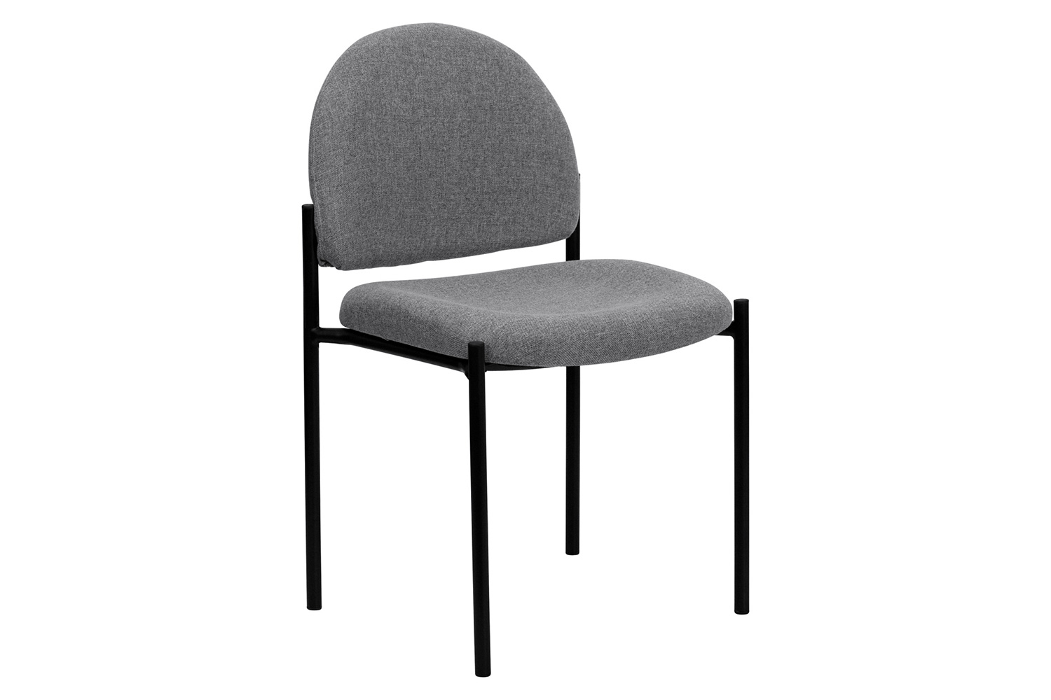 BLNK Tania Comfort Fabric Stackable Steel Side Reception Chair - Gray