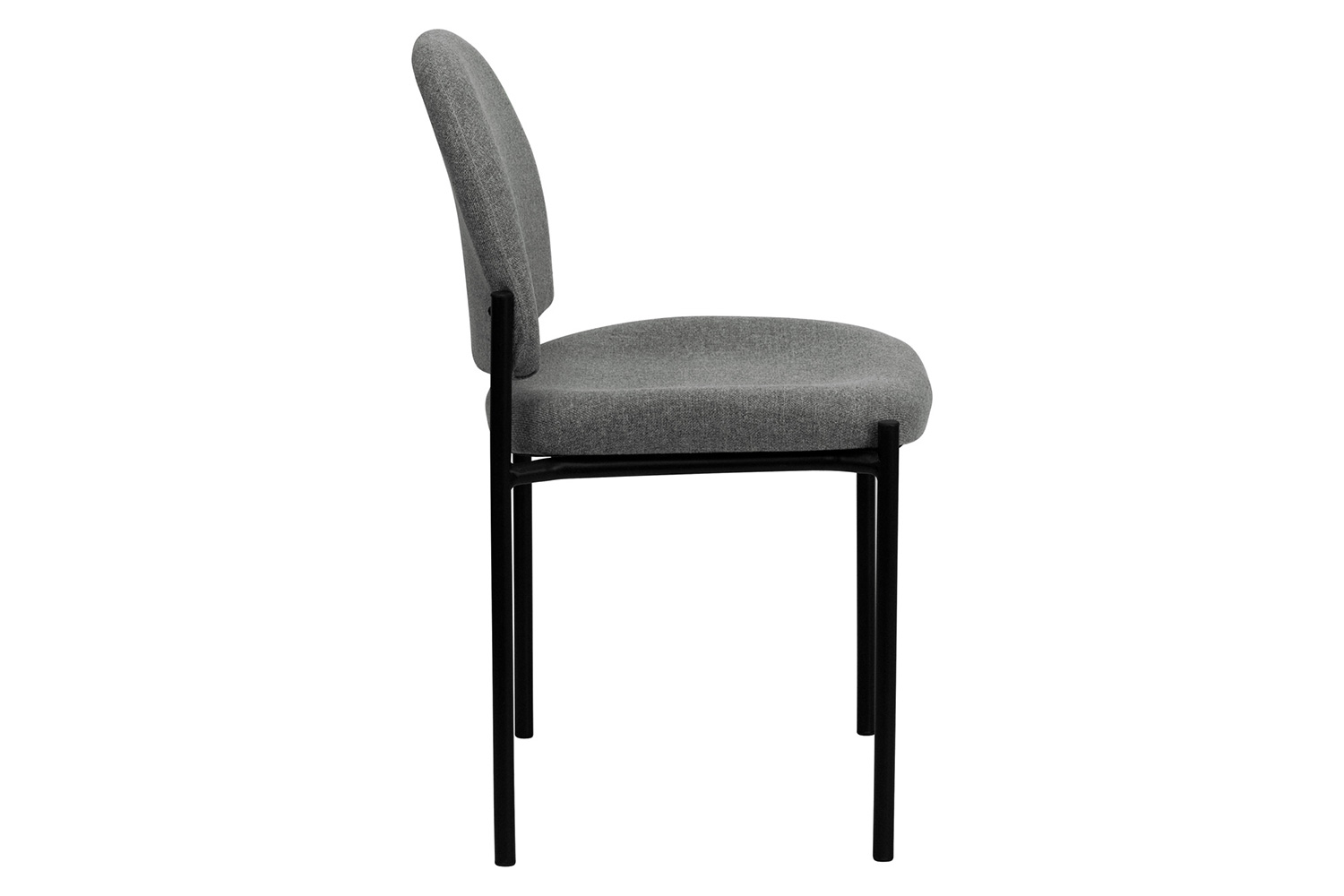 BLNK Tania Comfort Fabric Stackable Steel Side Reception Chair - Gray