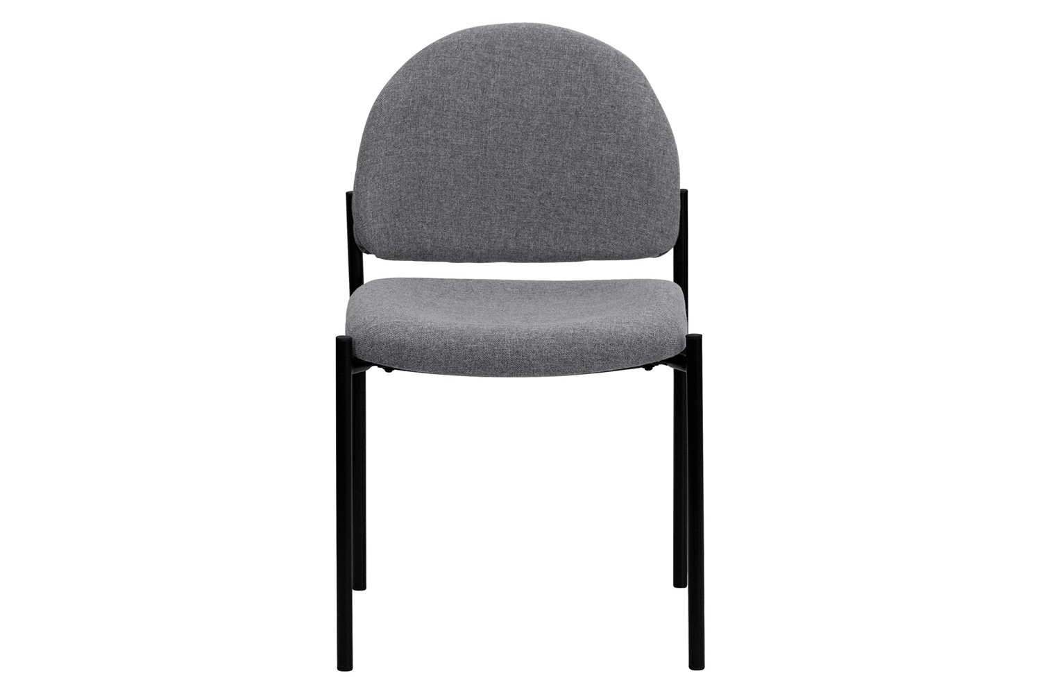 BLNK Tania Comfort Fabric Stackable Steel Side Reception Chair - Gray