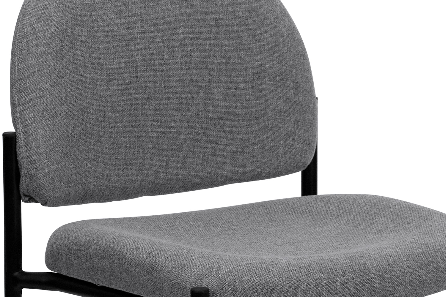 BLNK Tania Comfort Fabric Stackable Steel Side Reception Chair - Gray