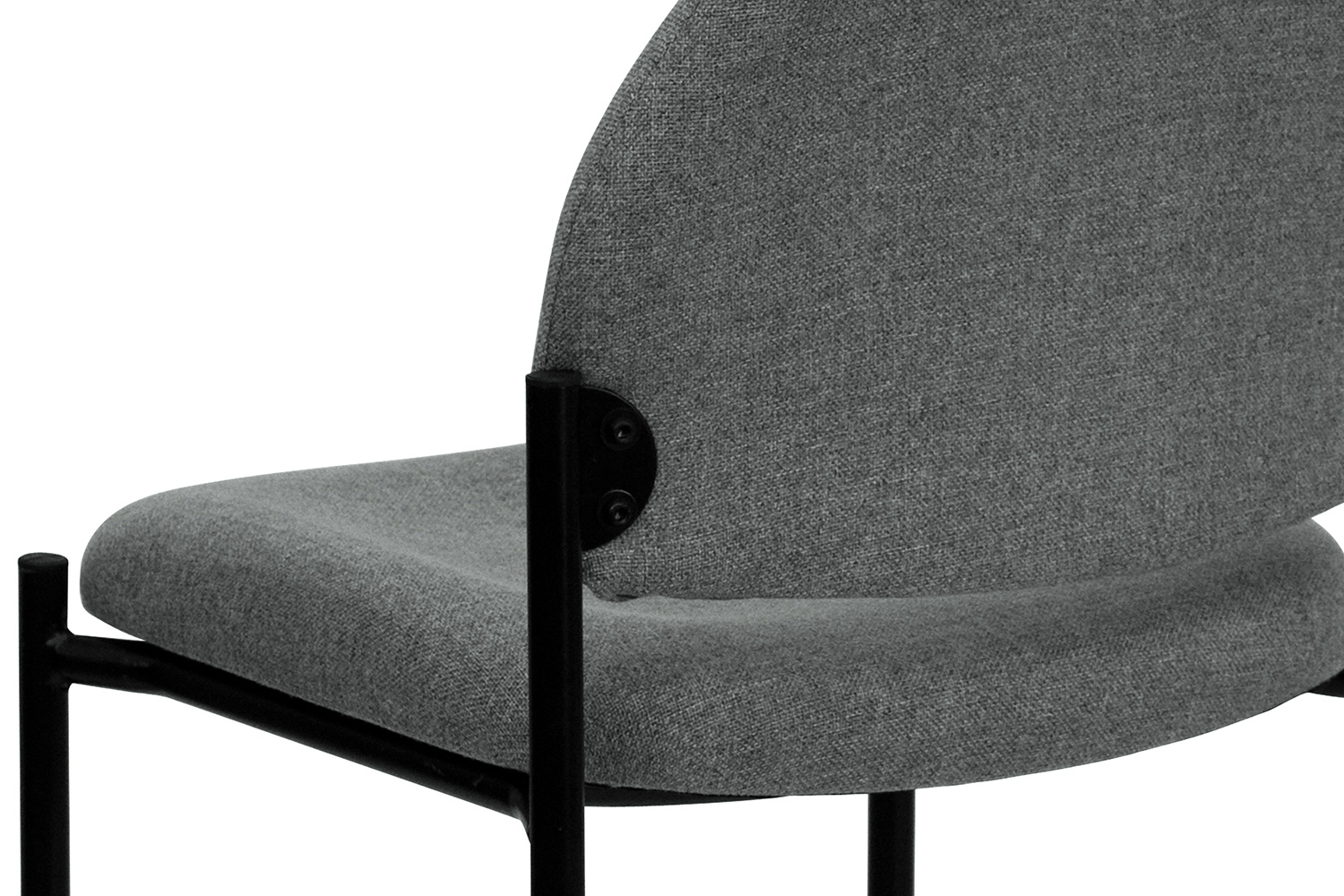 BLNK Tania Comfort Fabric Stackable Steel Side Reception Chair - Gray