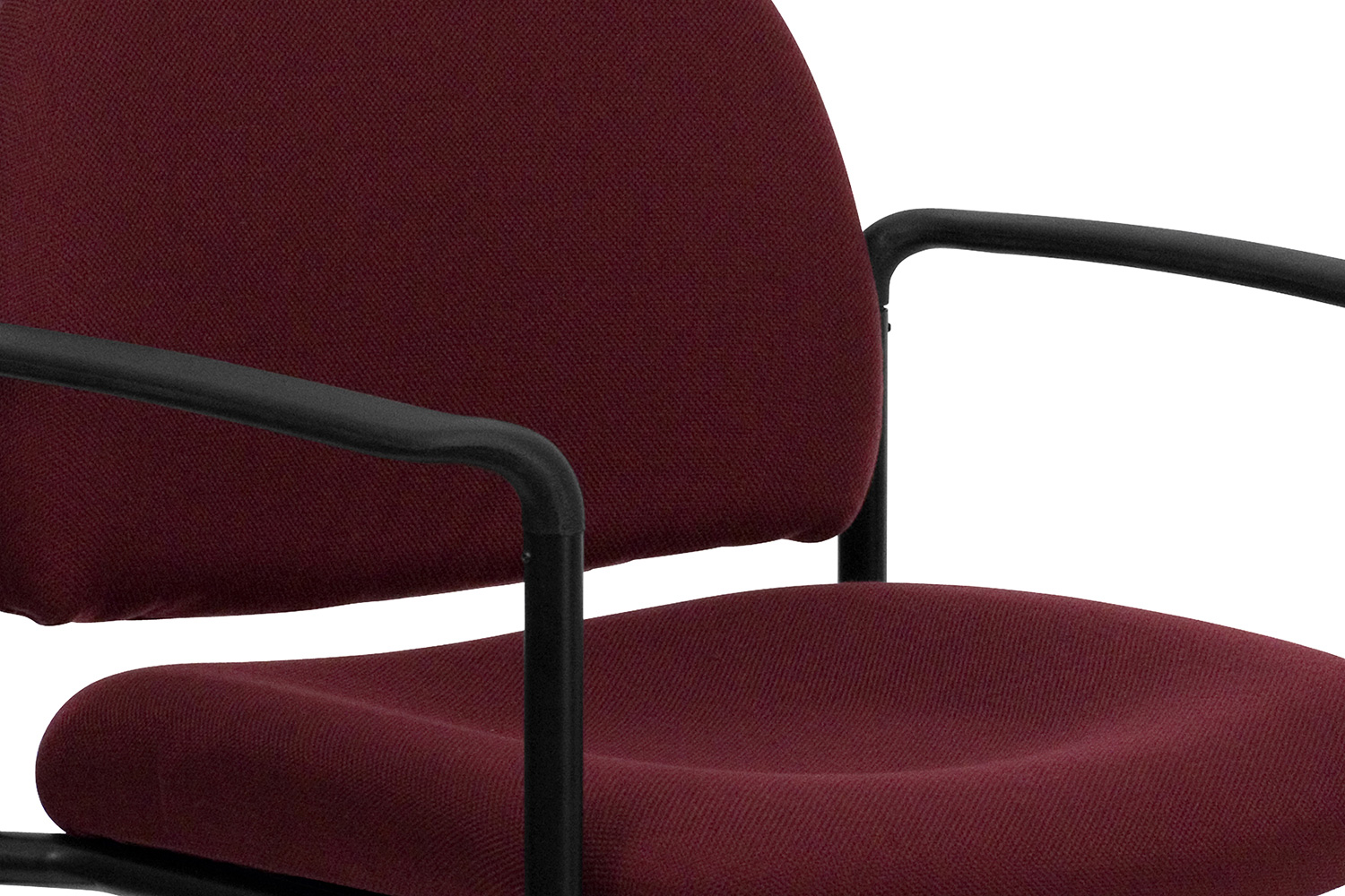 BLNK Tiffany Comfort Fabric Stackable Steel Side Reception Chair with Arms - Burgundy