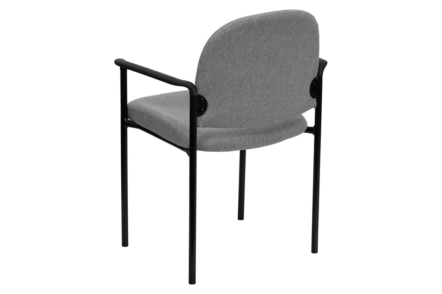 BLNK Tiffany Comfort Fabric Stackable Steel Side Reception Chair with Arms - Gray