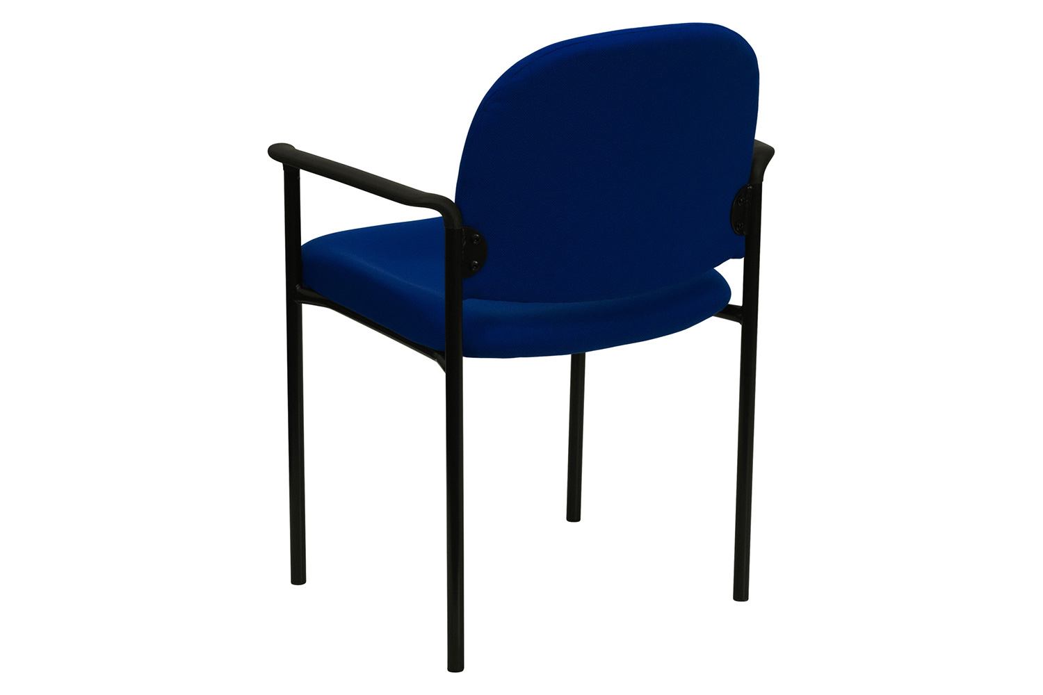 BLNK Tiffany Comfort Fabric Stackable Steel Side Reception Chair with Arms - Navy