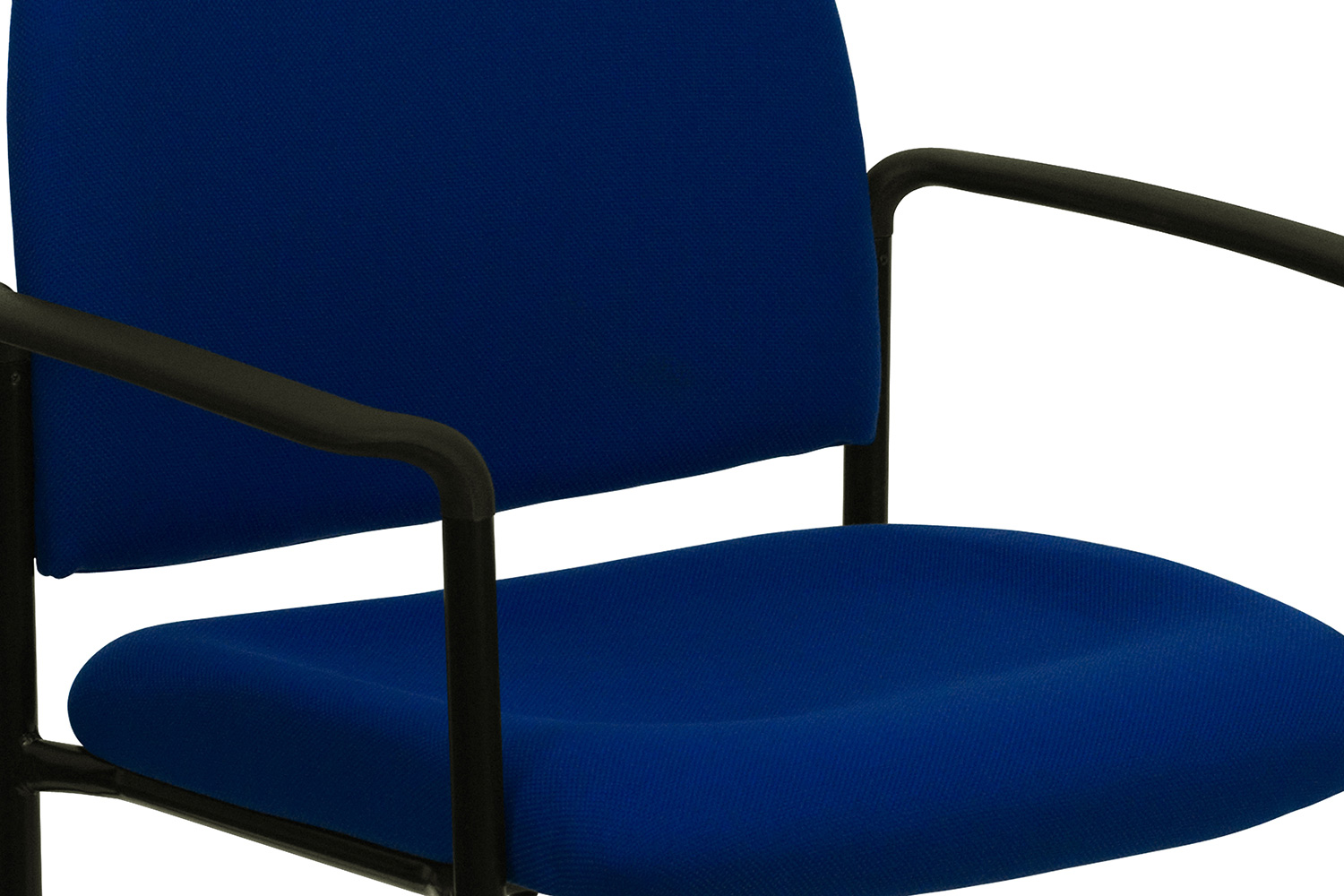 BLNK Tiffany Comfort Fabric Stackable Steel Side Reception Chair with Arms - Navy