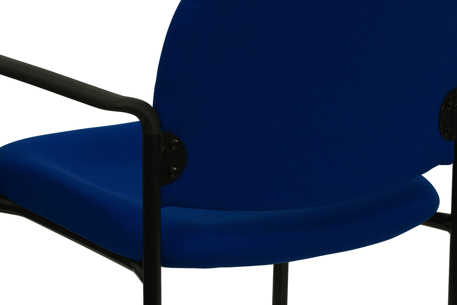 BLNK Tiffany Comfort Fabric Stackable Steel Side Reception Chair with Arms - Navy
