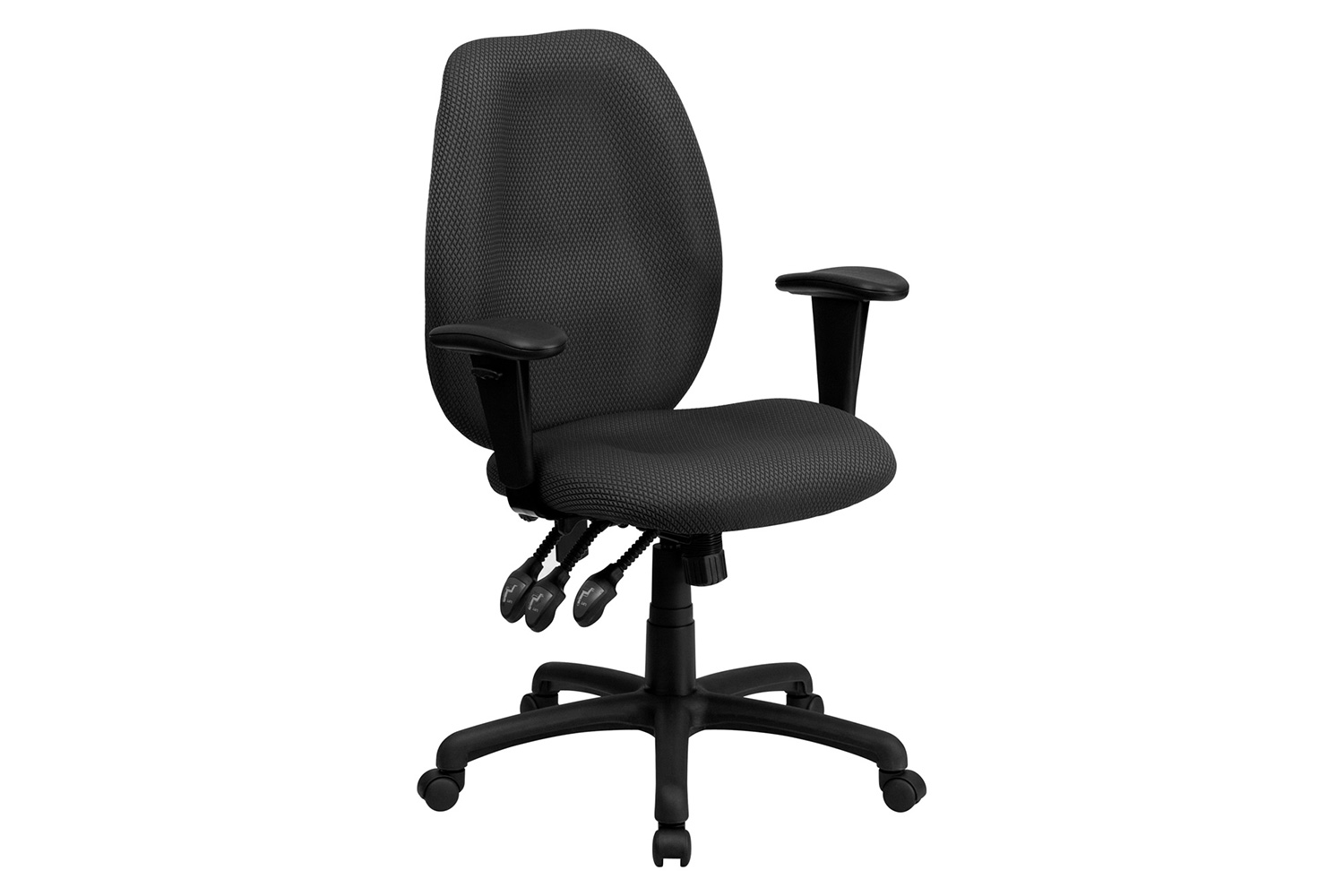 BLNK - Rochelle Fabric High-Back Multifunction Ergonomic Executive Swivel Office Chair with Adjustable Arms