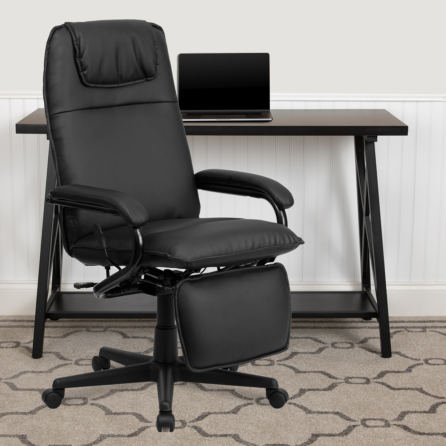 BLNK - Robert LeatherSoft High-Back Executive Reclining Ergonomic Swivel Office Chair with Arms