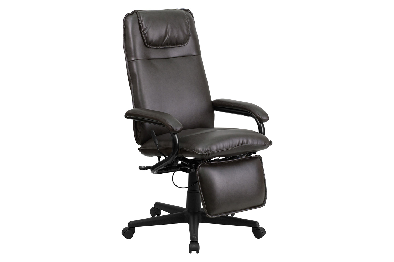 BLNK Robert LeatherSoft High-Back Executive Reclining Ergonomic Swivel Office Chair with Arms - Brown