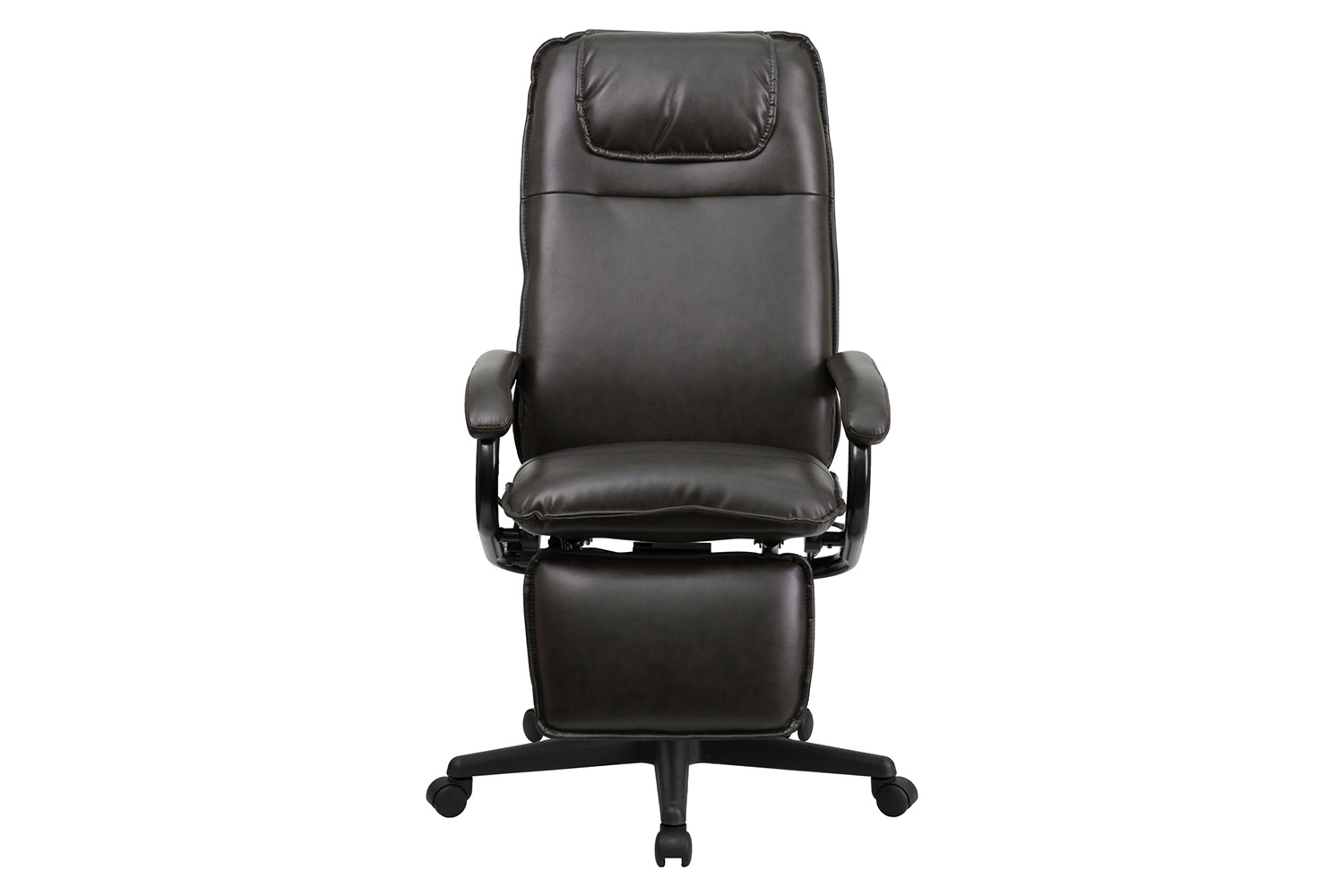 BLNK Robert LeatherSoft High-Back Executive Reclining Ergonomic Swivel Office Chair with Arms - Brown