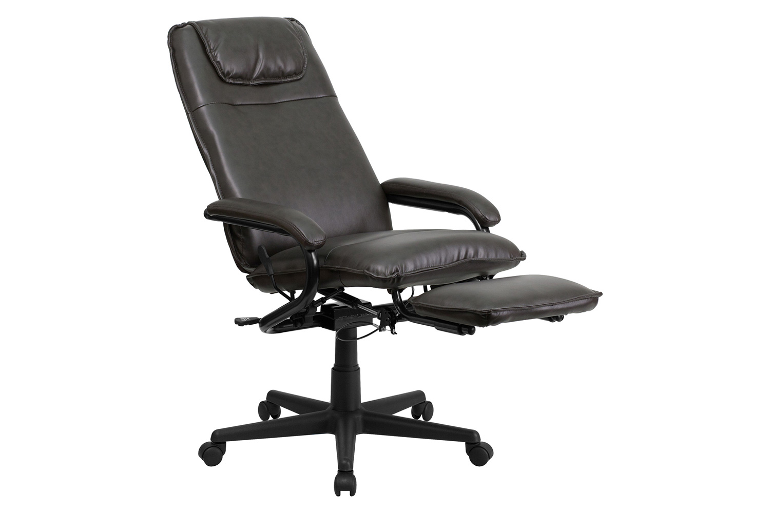 BLNK Robert LeatherSoft High-Back Executive Reclining Ergonomic Swivel Office Chair with Arms - Brown