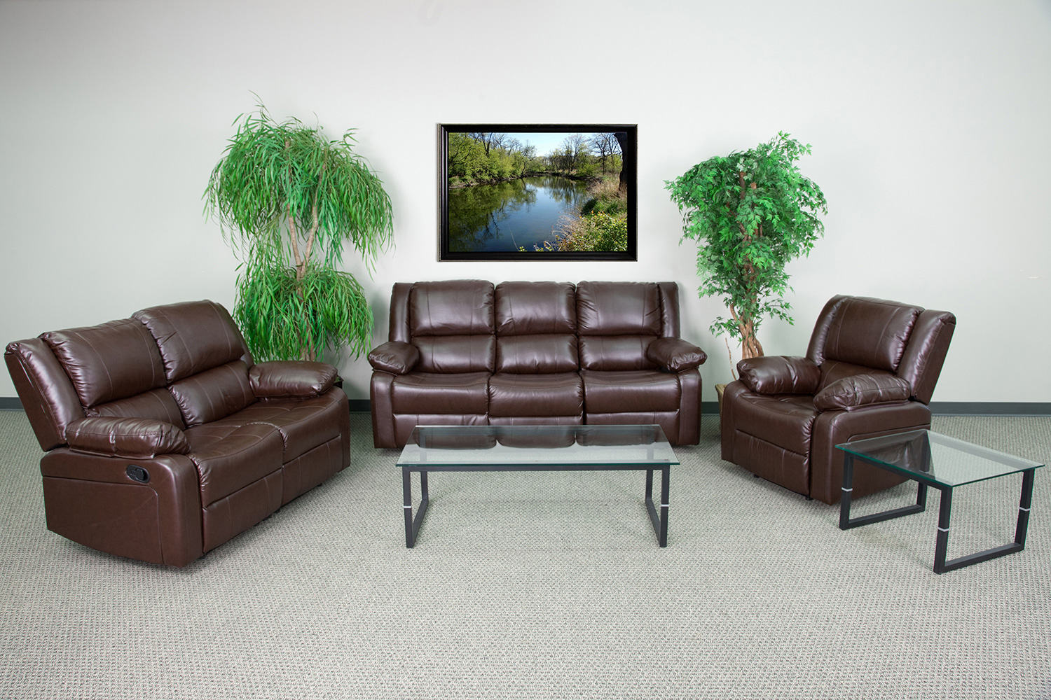 BLNK - Harmony Series LeatherSoft Reclining Sofa Set
