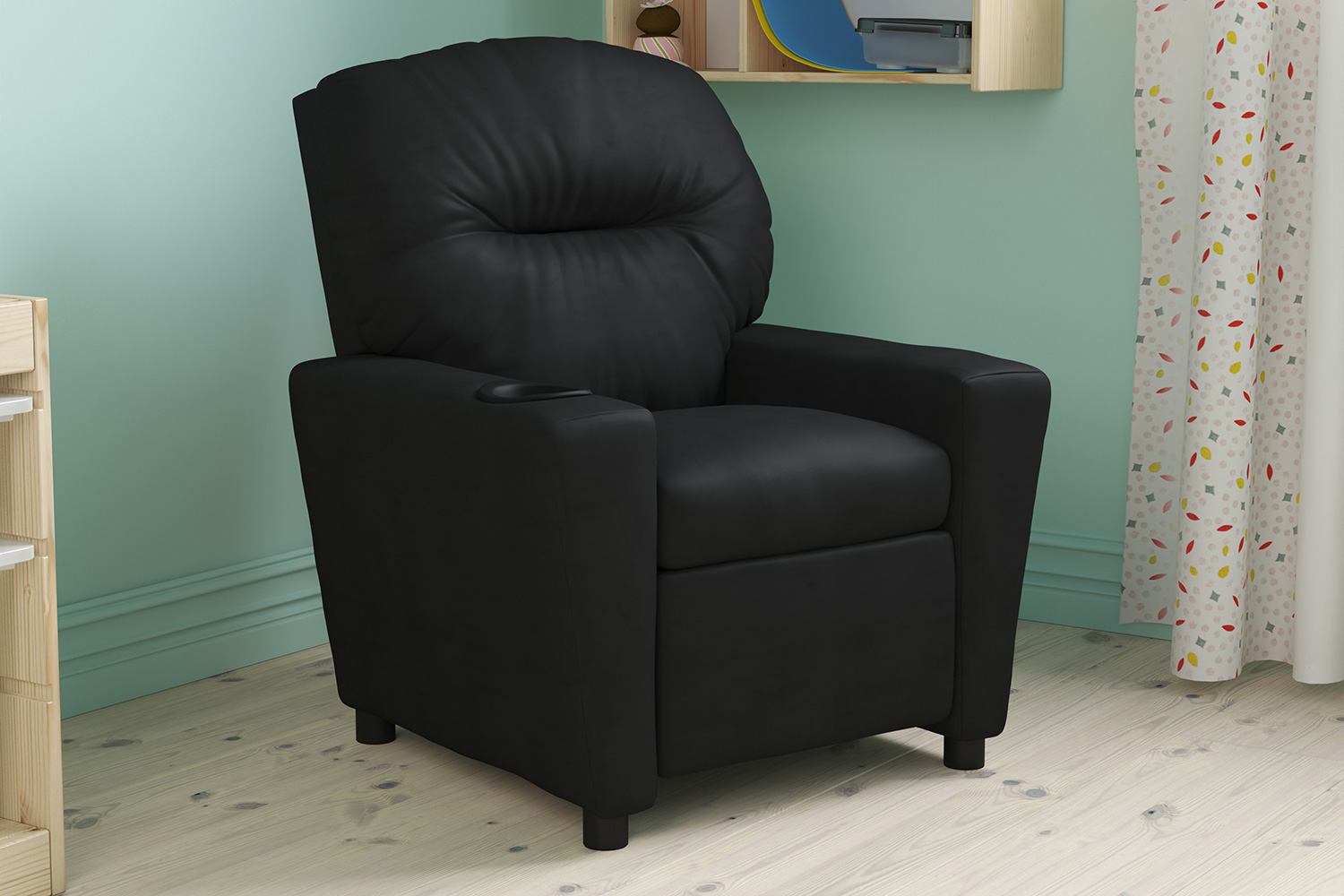 BLNK - Chandler LeatherSoft Contemporary Kids Recliner with Cup Holder