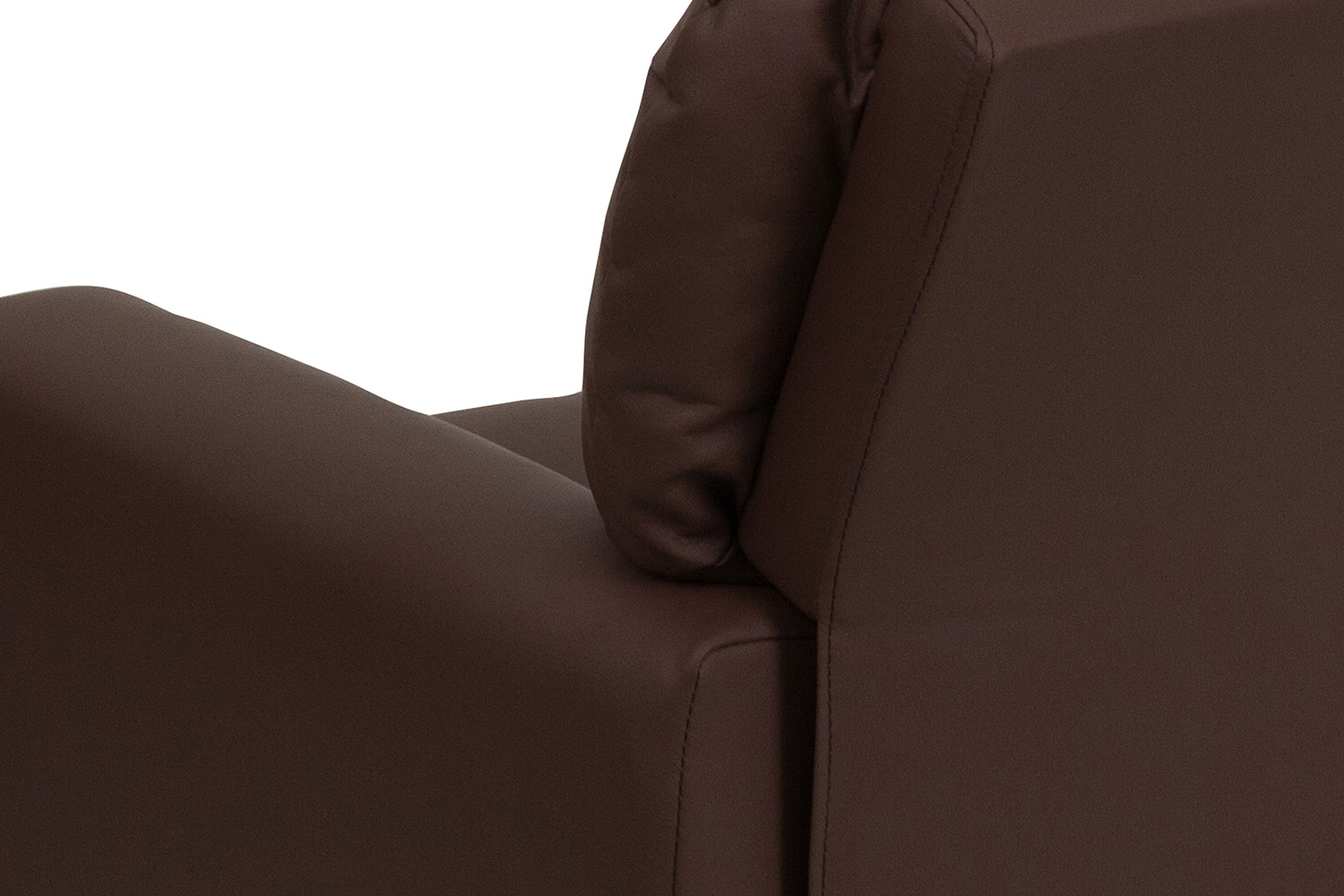 BLNK Chandler LeatherSoft Contemporary Kids Recliner with Cup Holder - Brown