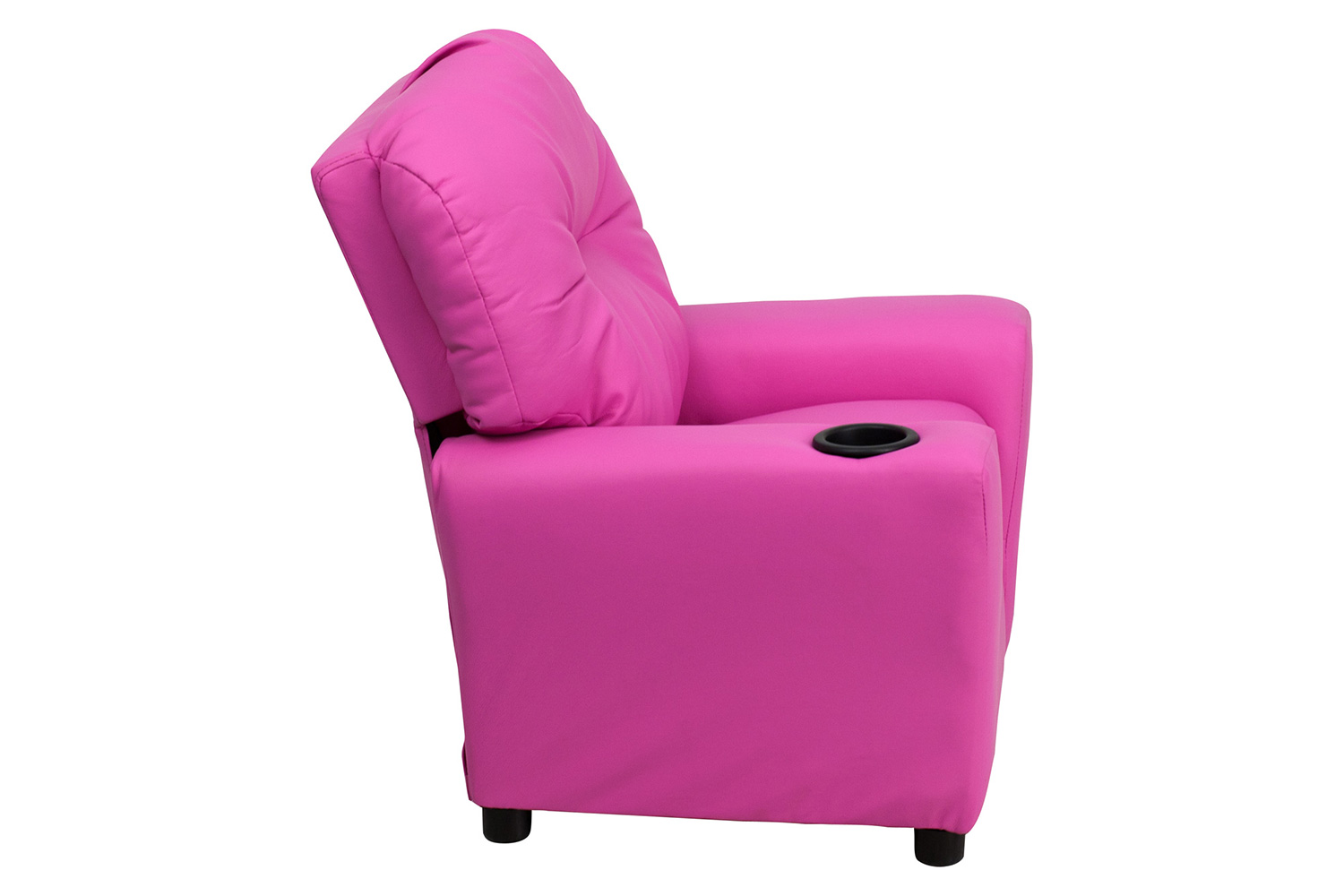 BLNK Chandler Vinyl Contemporary Kids Recliner with Cup Holder - Hot Pink