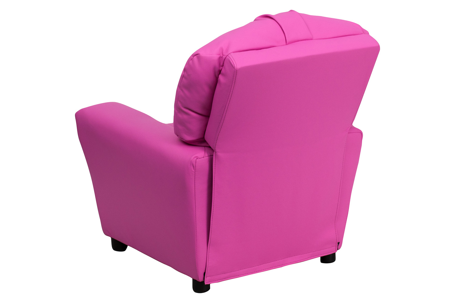 BLNK Chandler Vinyl Contemporary Kids Recliner with Cup Holder - Hot Pink