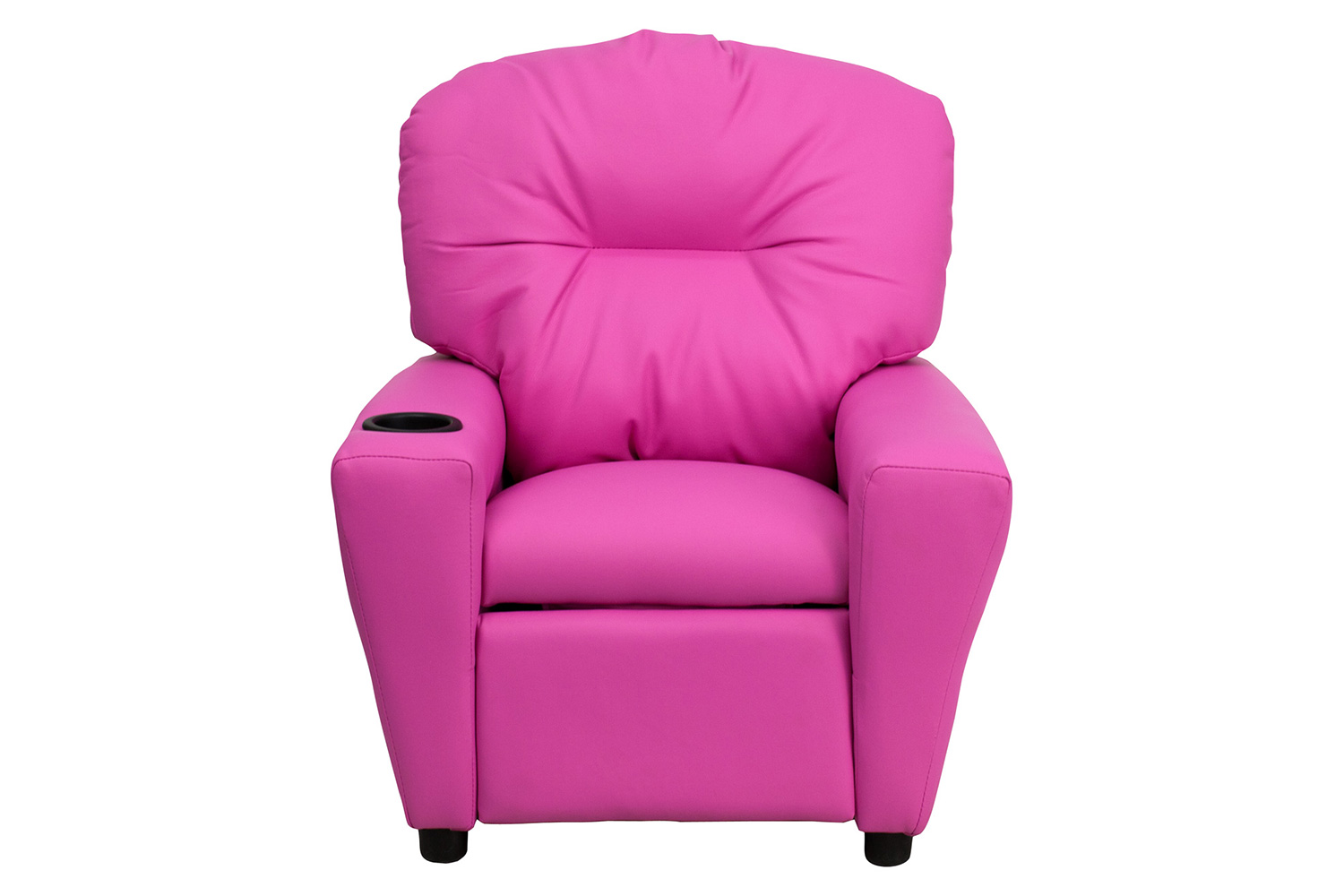 BLNK Chandler Vinyl Contemporary Kids Recliner with Cup Holder - Hot Pink
