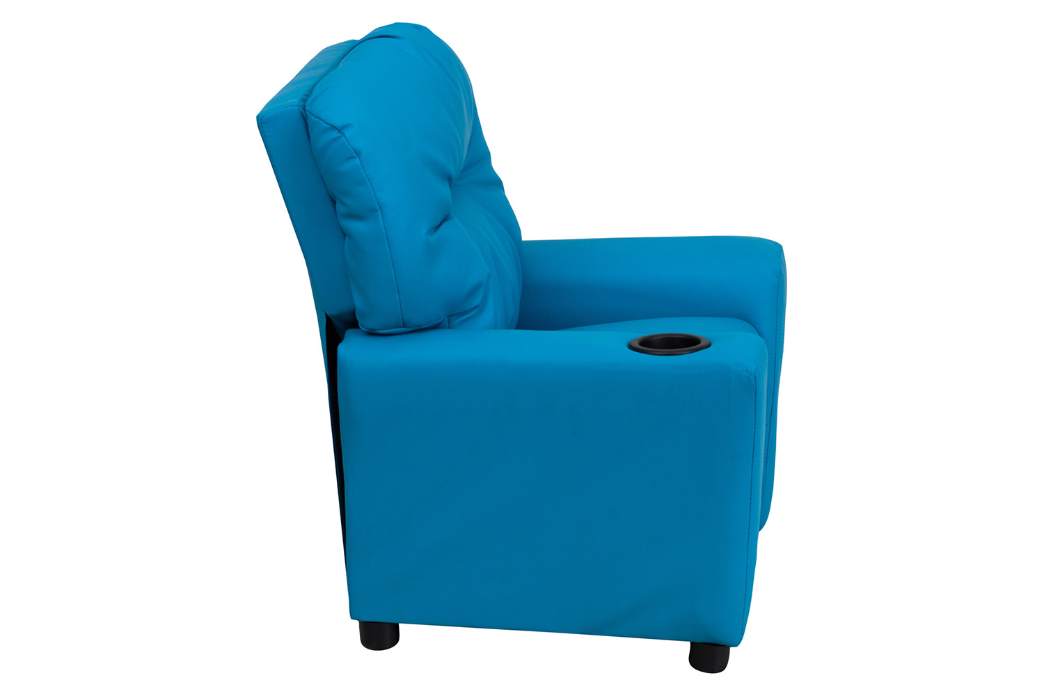 BLNK Chandler Vinyl Contemporary Kids Recliner with Cup Holder - Turquoise