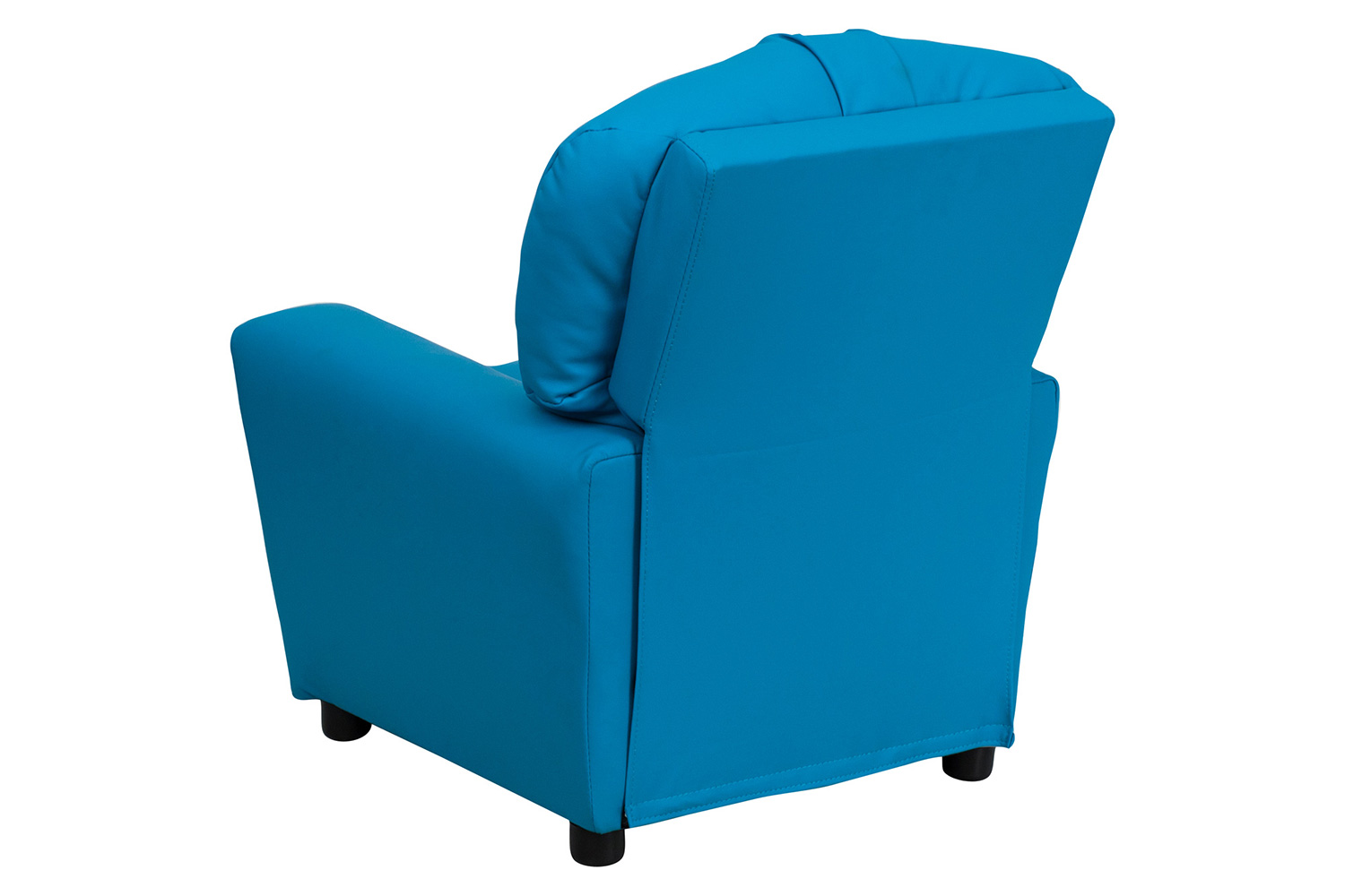 BLNK Chandler Vinyl Contemporary Kids Recliner with Cup Holder - Turquoise