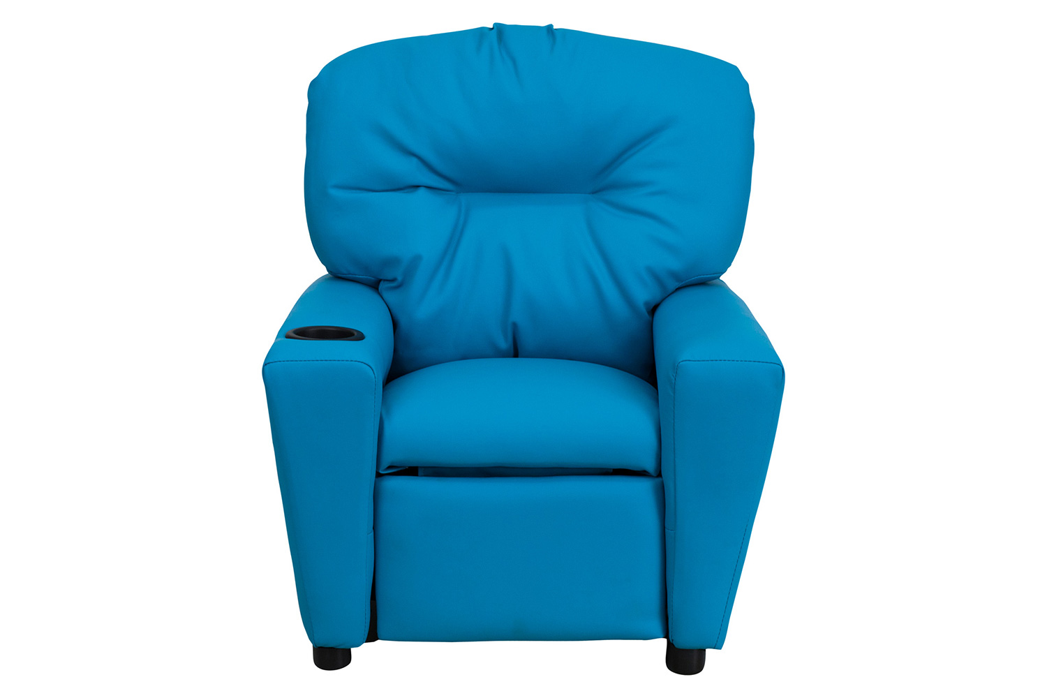 BLNK Chandler Vinyl Contemporary Kids Recliner with Cup Holder - Turquoise