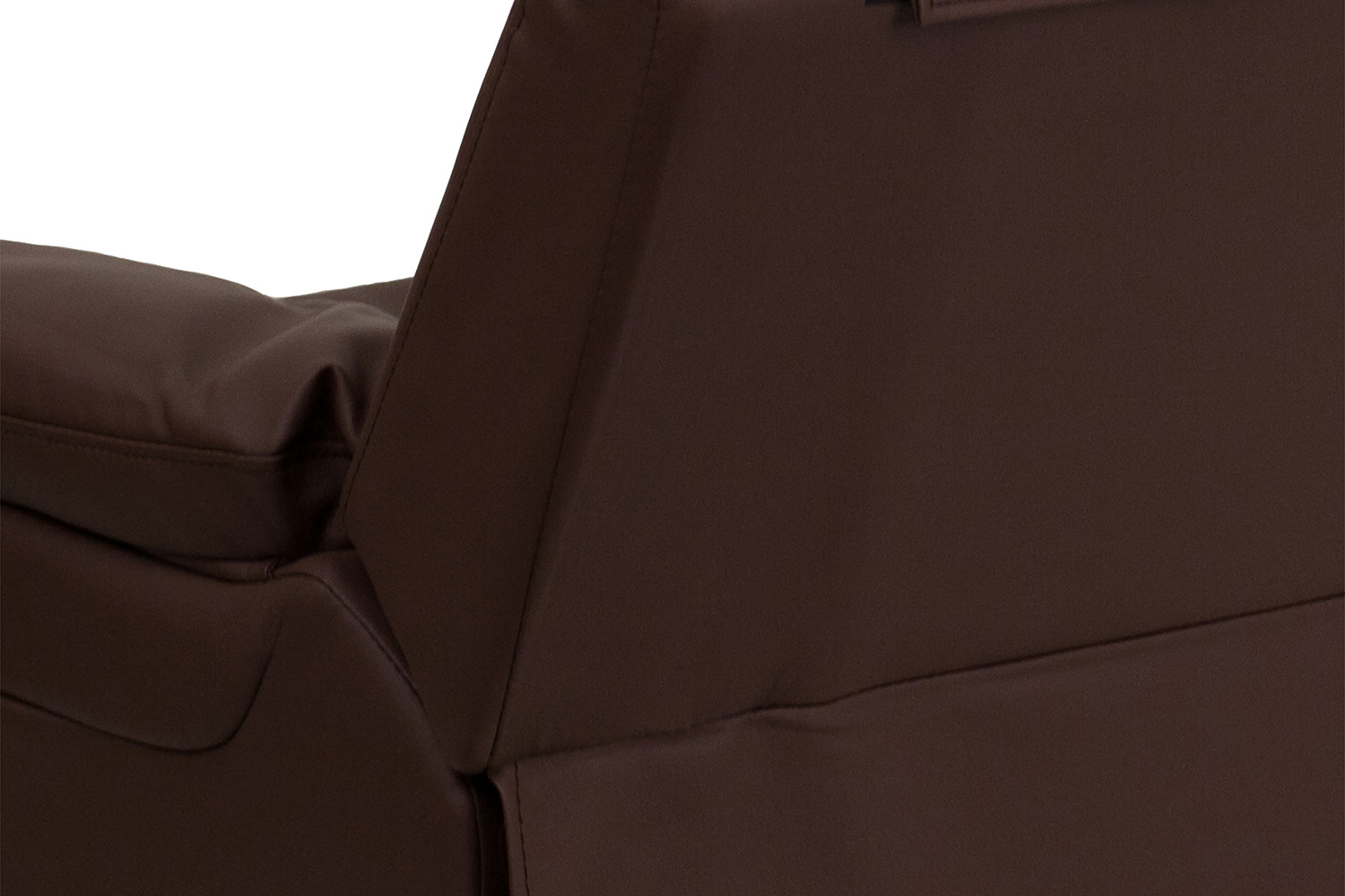 BLNK Charlie Deluxe LeatherSoft Padded Contemporary Kids Recliner with Storage Arms - Brown