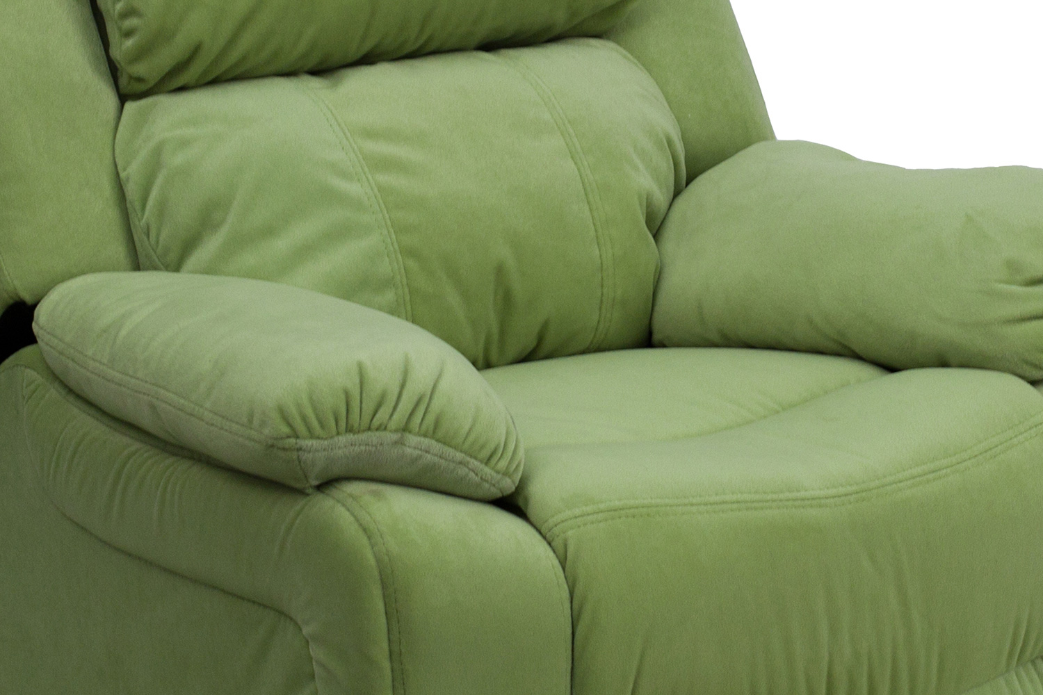 BLNK Charlie Deluxe Microfiber Padded Contemporary Kids Recliner with Storage Arms - Avocado