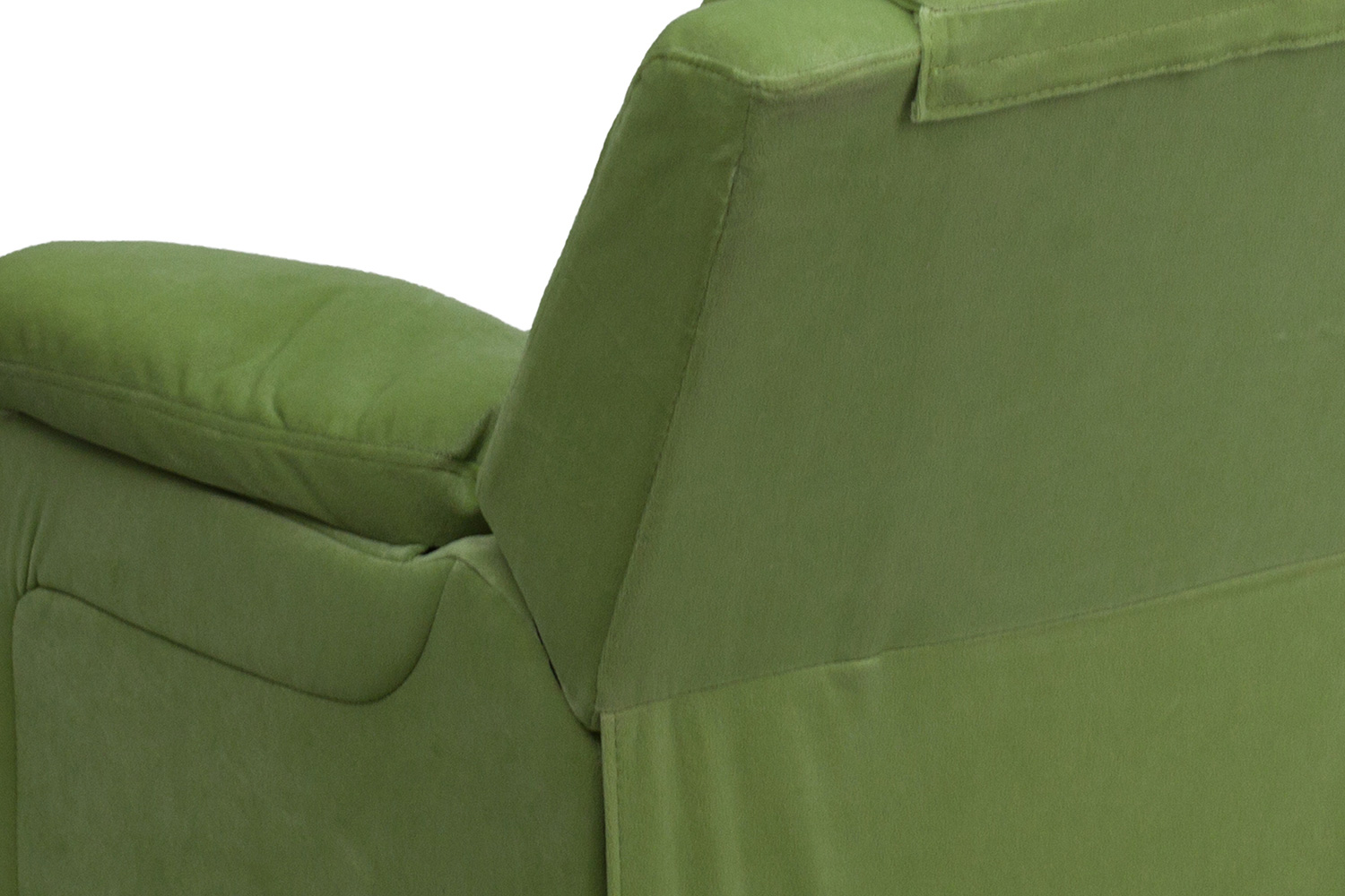 BLNK Charlie Deluxe Microfiber Padded Contemporary Kids Recliner with Storage Arms - Avocado