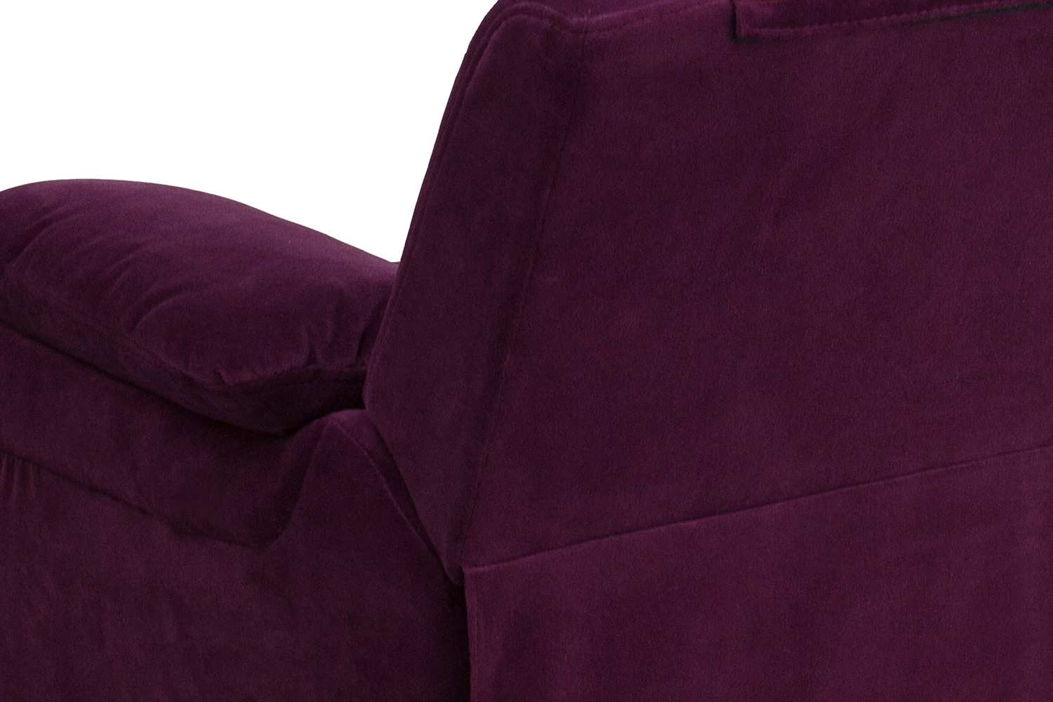 BLNK Charlie Deluxe Microfiber Padded Contemporary Kids Recliner with Storage Arms - Purple