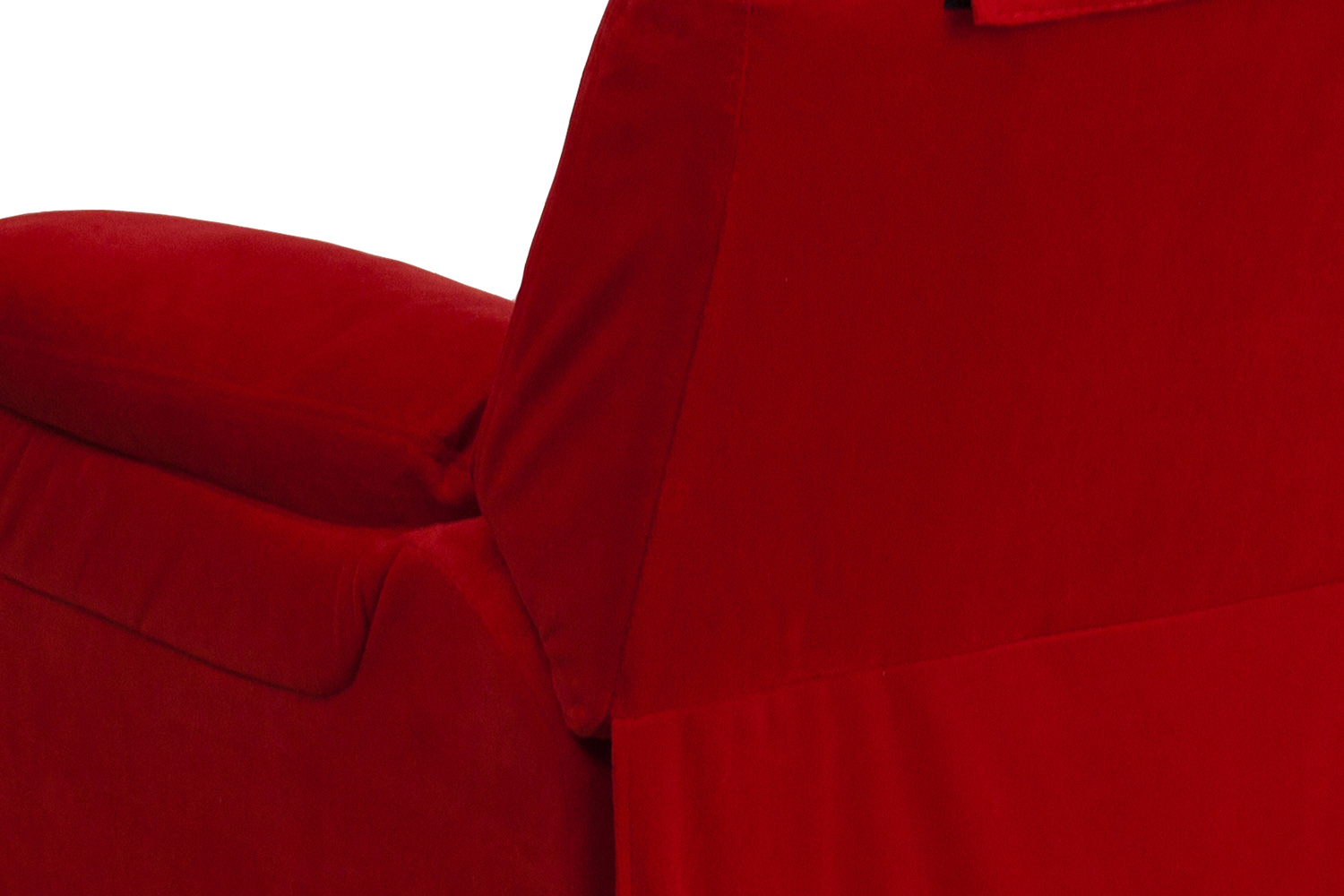 BLNK Charlie Deluxe Microfiber Padded Contemporary Kids Recliner with Storage Arms - Red