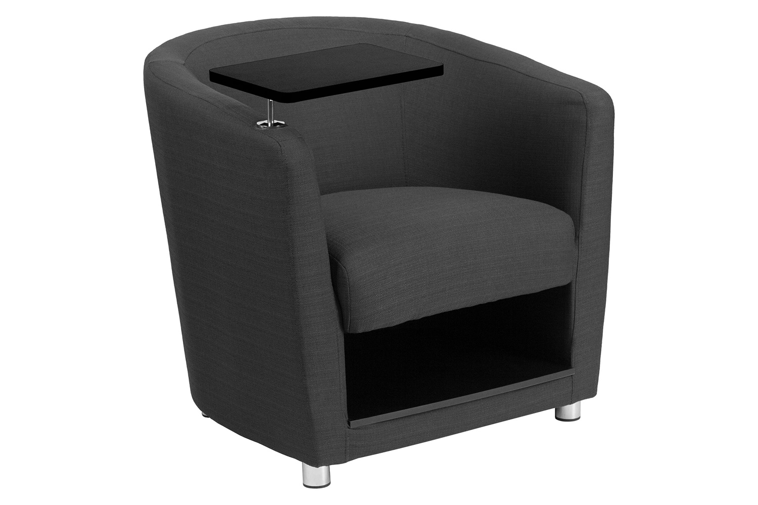 BLNK - George LeatherSoft Guest Chair with Tablet Arm, Front Wheel Casters and Under Seat Storage