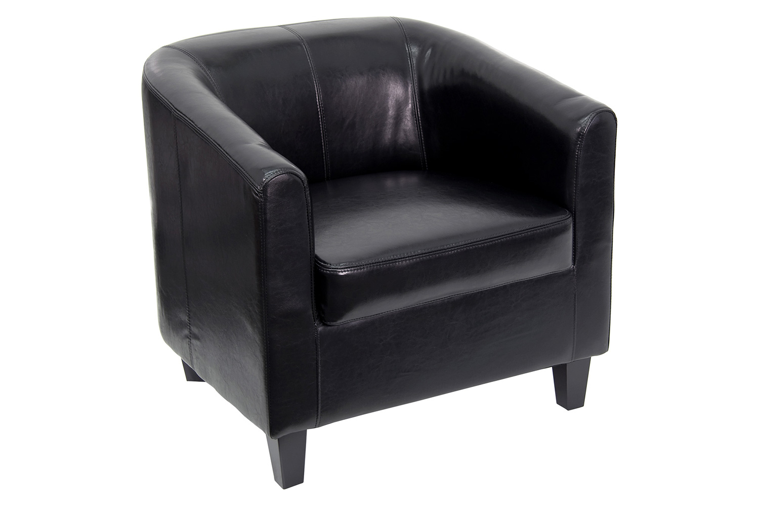 BLNK Katie LeatherSoft Lounge Chair - Black