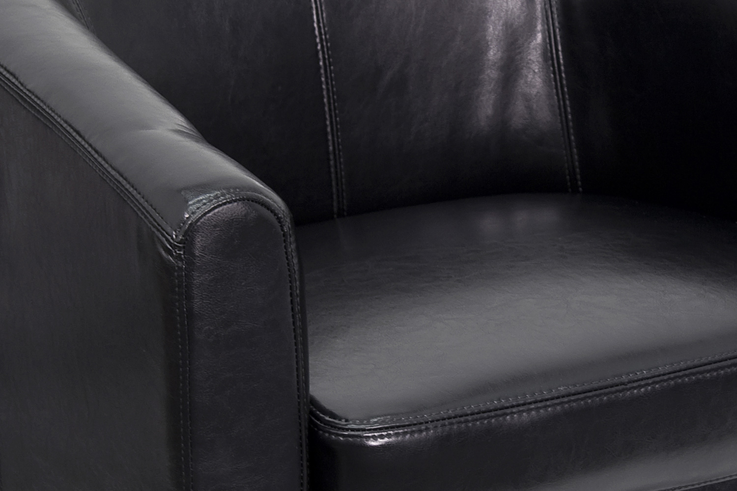 BLNK Katie LeatherSoft Lounge Chair - Black