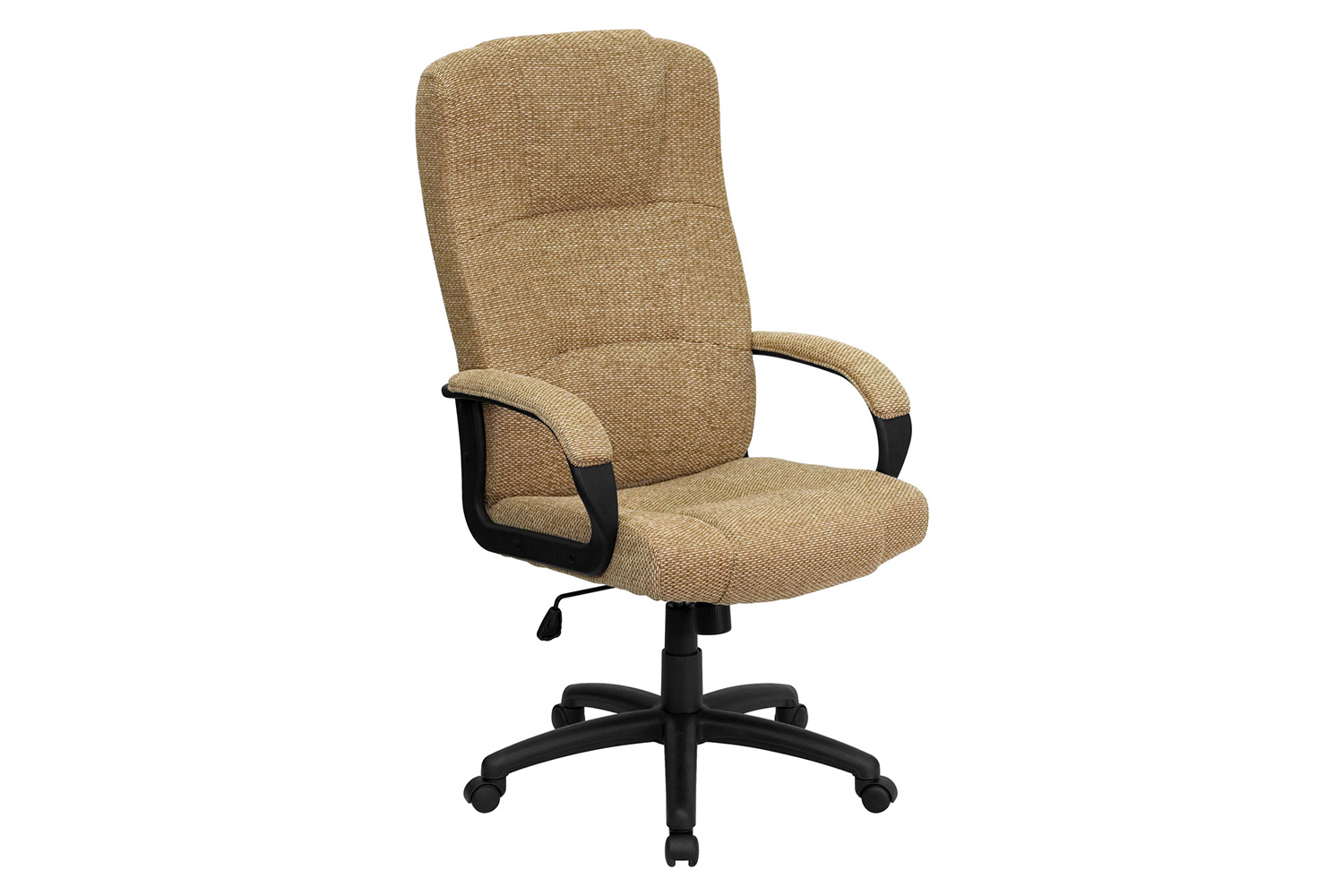 BLNK Rochelle Fabric High-Back Executive Swivel Office Chair with Arms - Beige
