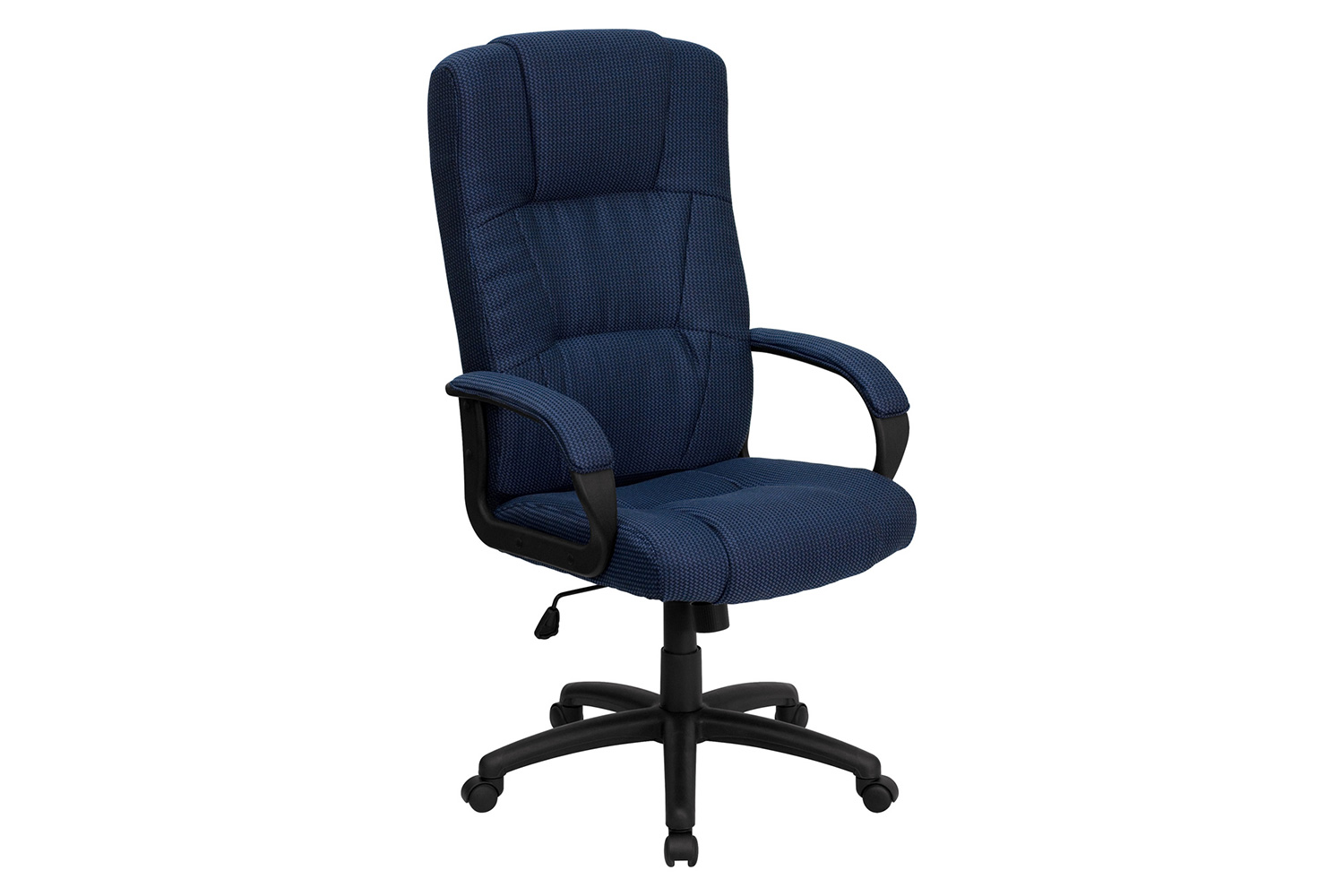 BLNK Rochelle Fabric High-Back Executive Swivel Office Chair with Arms - Blue
