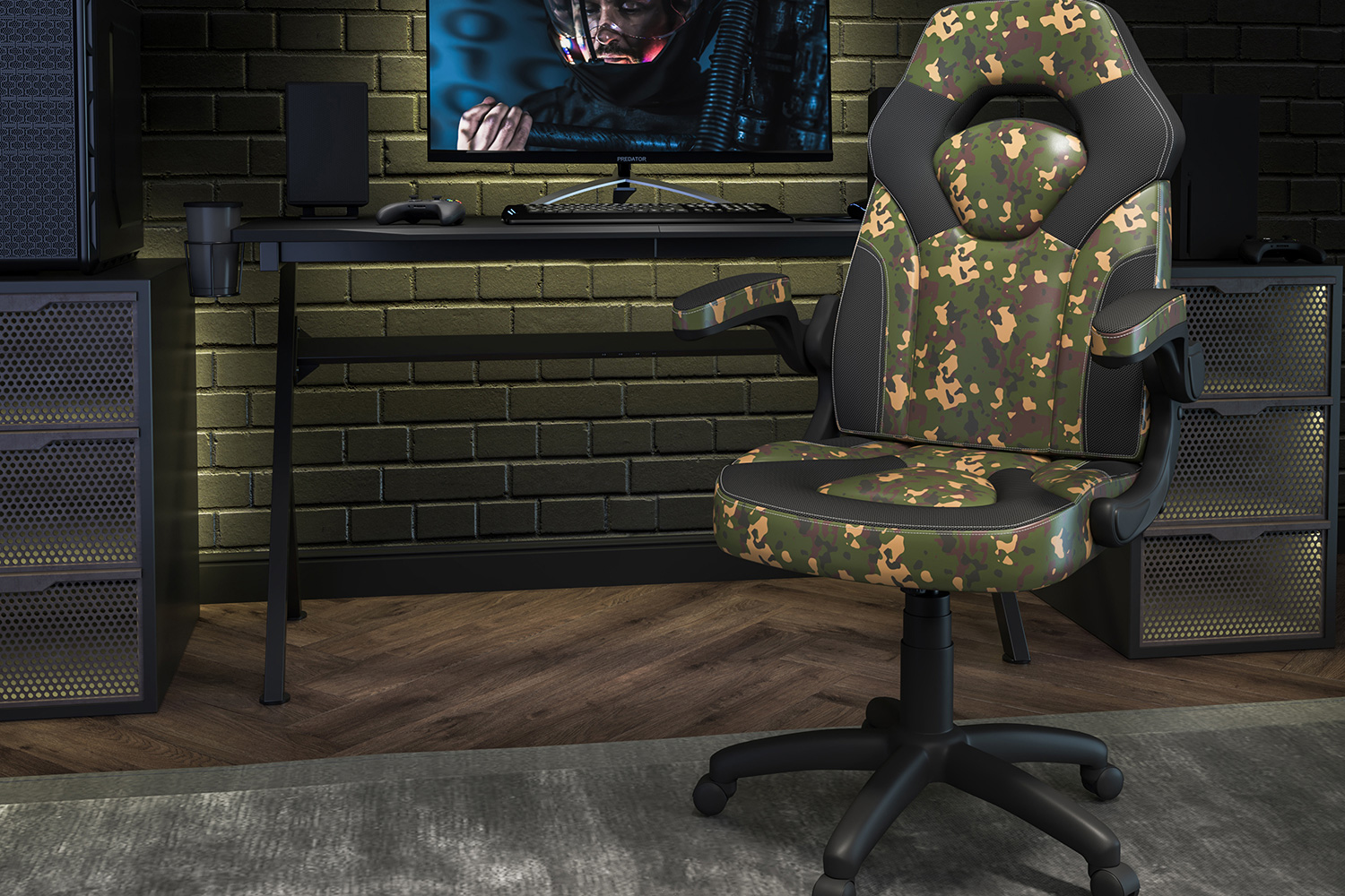 BLNK - X10 Gaming Racing Office Ergonomic Computer PC Adjustable Swivel Chair with Flip-up Arms