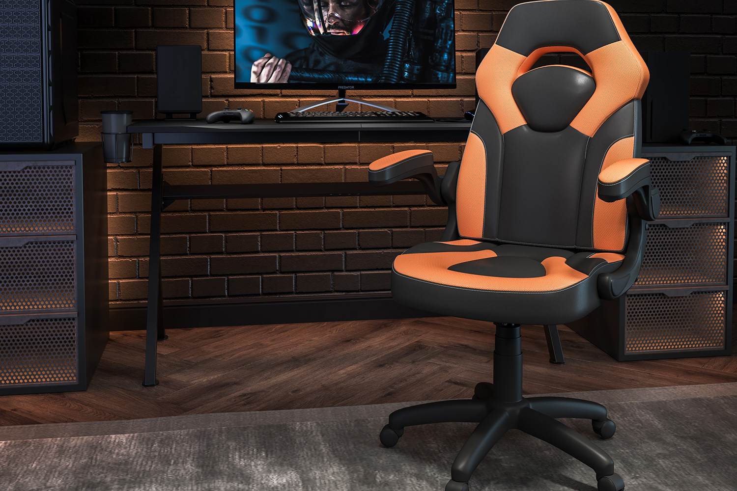 BLNK - X10 Gaming Racing Office Ergonomic Computer PC Adjustable Swivel Chair with Flip-up Arms