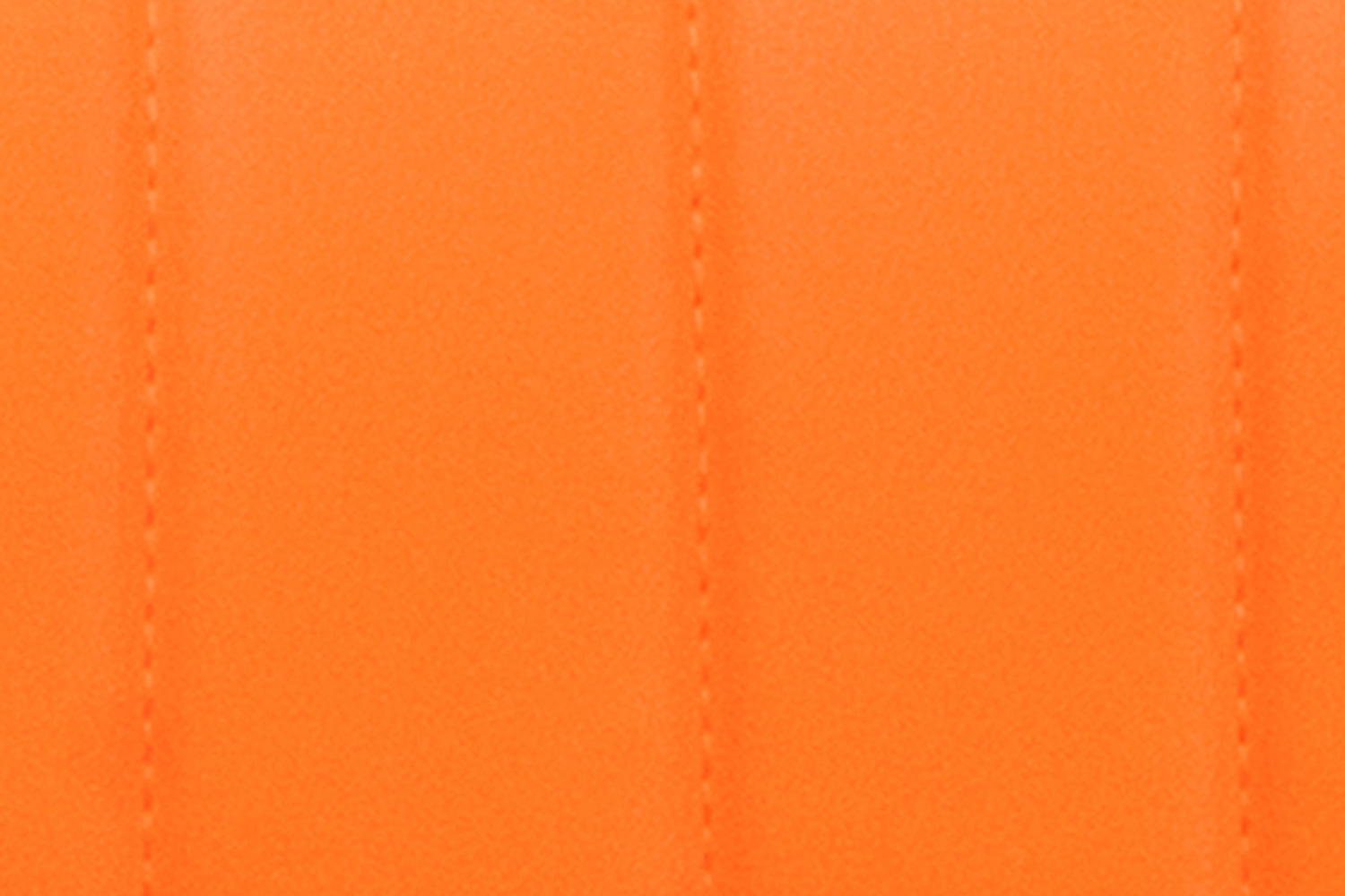 BLNK Jeremy Vinyl Adjustable Height Bar Stool with Vertical Stitch Back and Chrome Base - Orange