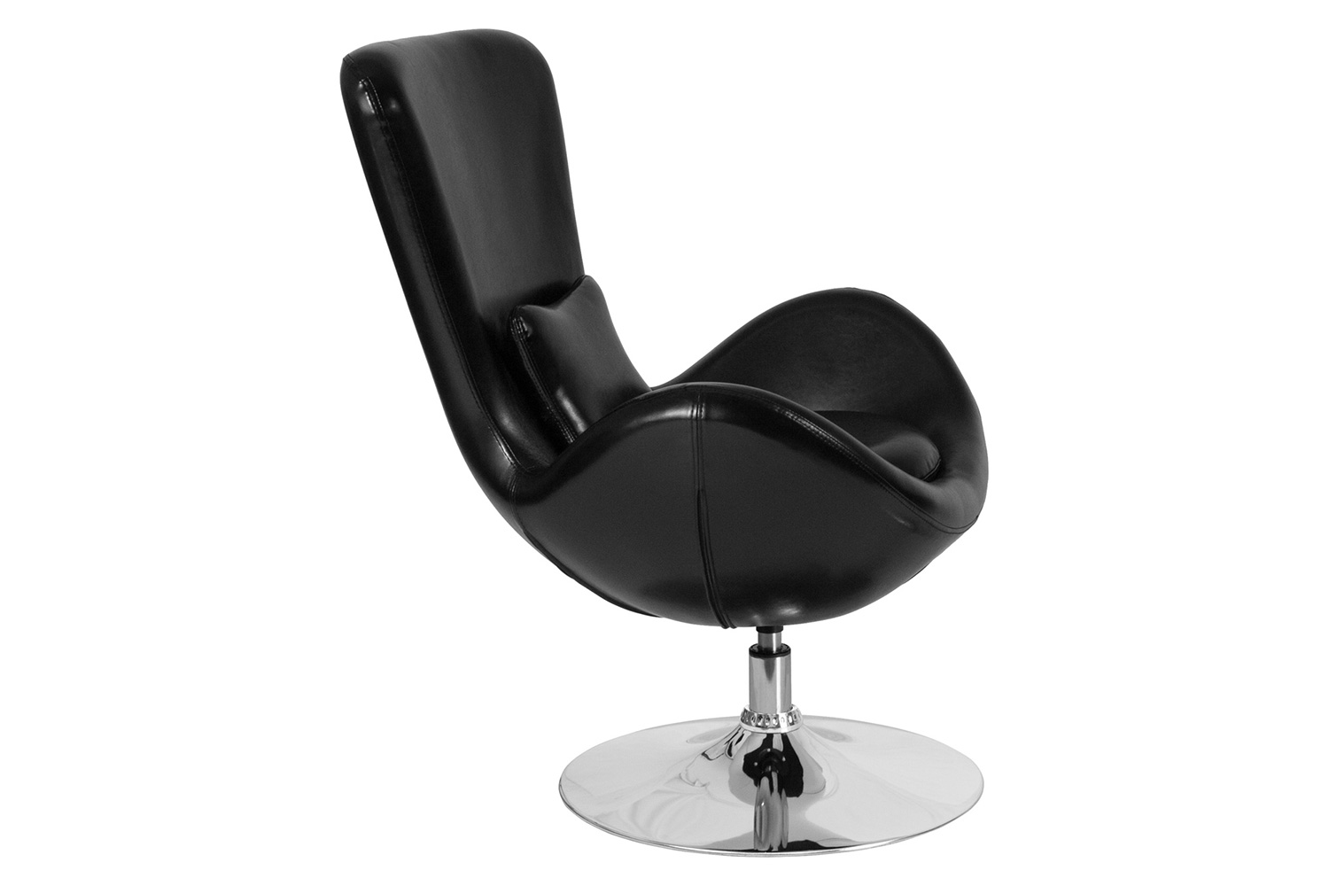 BLNK Egg Series LeatherSoft Side Reception Chair - Black