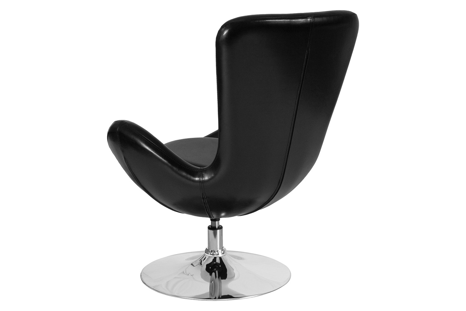 BLNK Egg Series LeatherSoft Side Reception Chair - Black