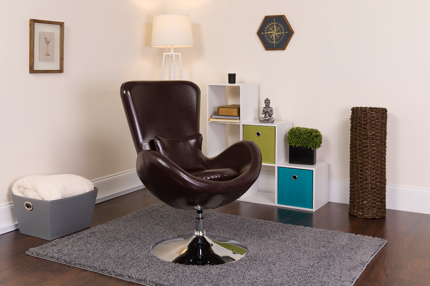BLNK - Egg Series LeatherSoft Side Reception Chair