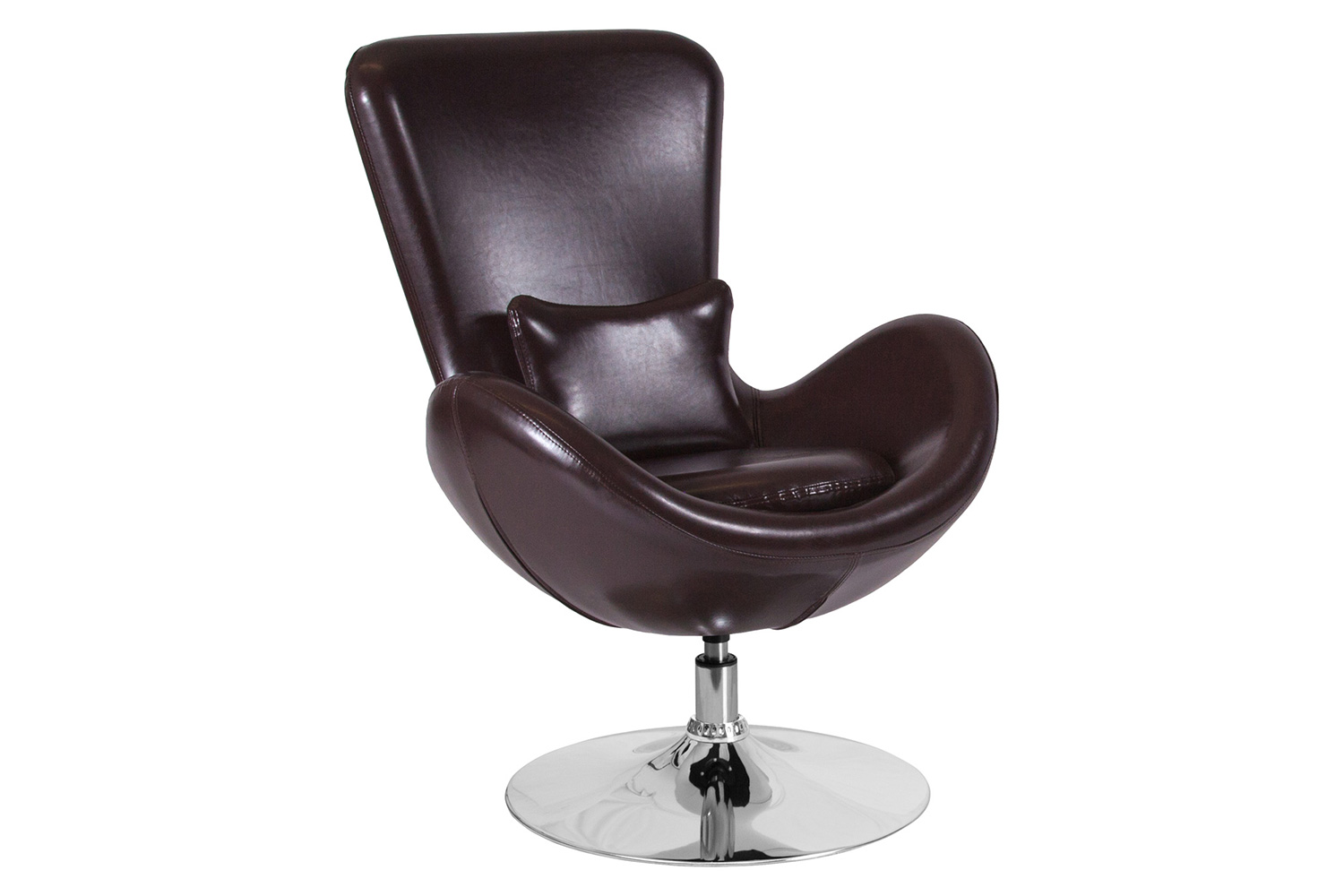 BLNK Egg Series LeatherSoft Side Reception Chair - Brown