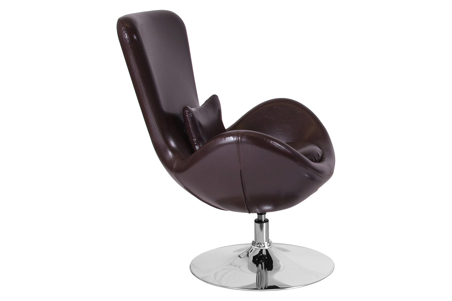 BLNK Egg Series LeatherSoft Side Reception Chair - Brown