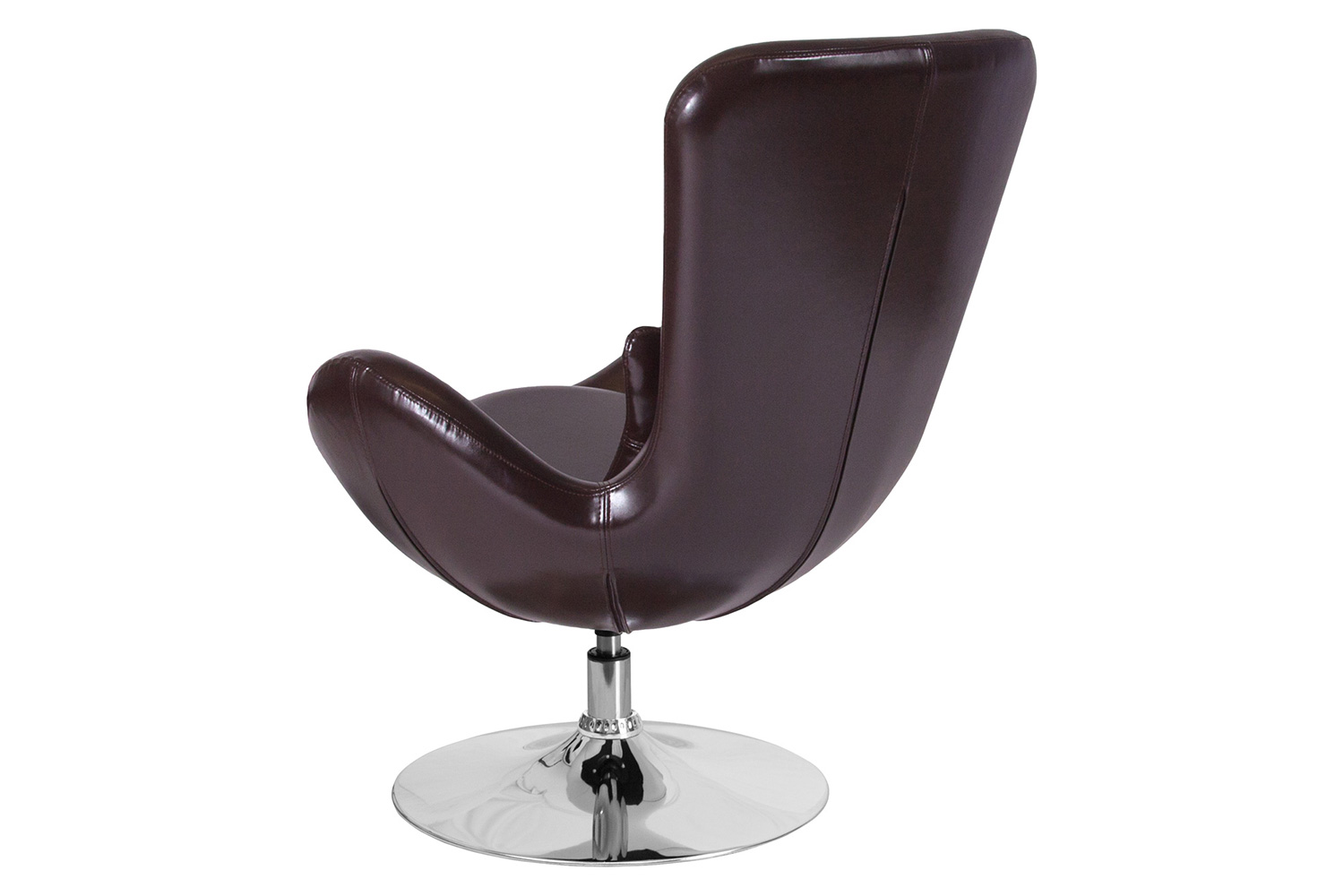 BLNK Egg Series LeatherSoft Side Reception Chair - Brown