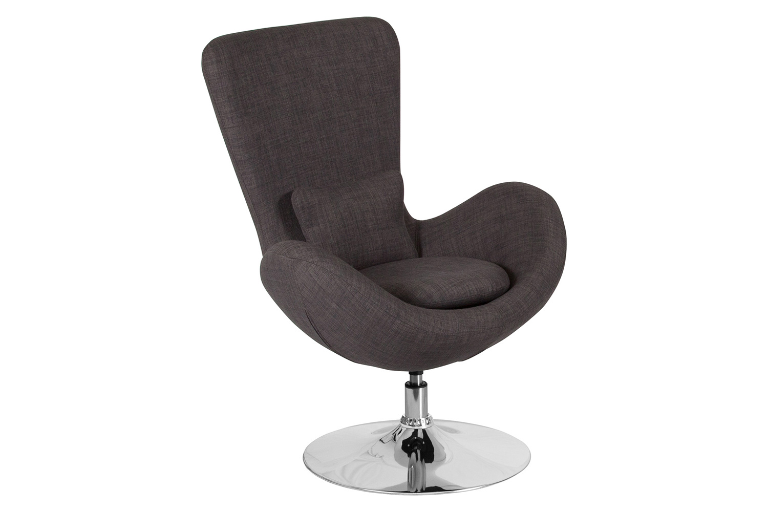BLNK Egg Series Fabric Side Reception Chair - Dark Gray